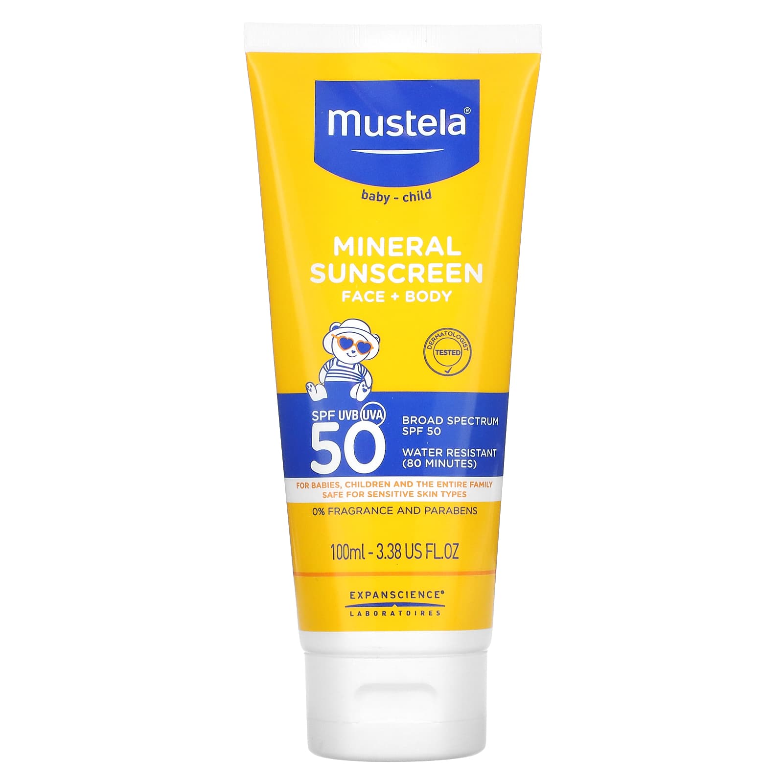 Mustela минеральное солнцезащитное средство для детей SPF 50 100 мл 338 жидк унции 3290₽