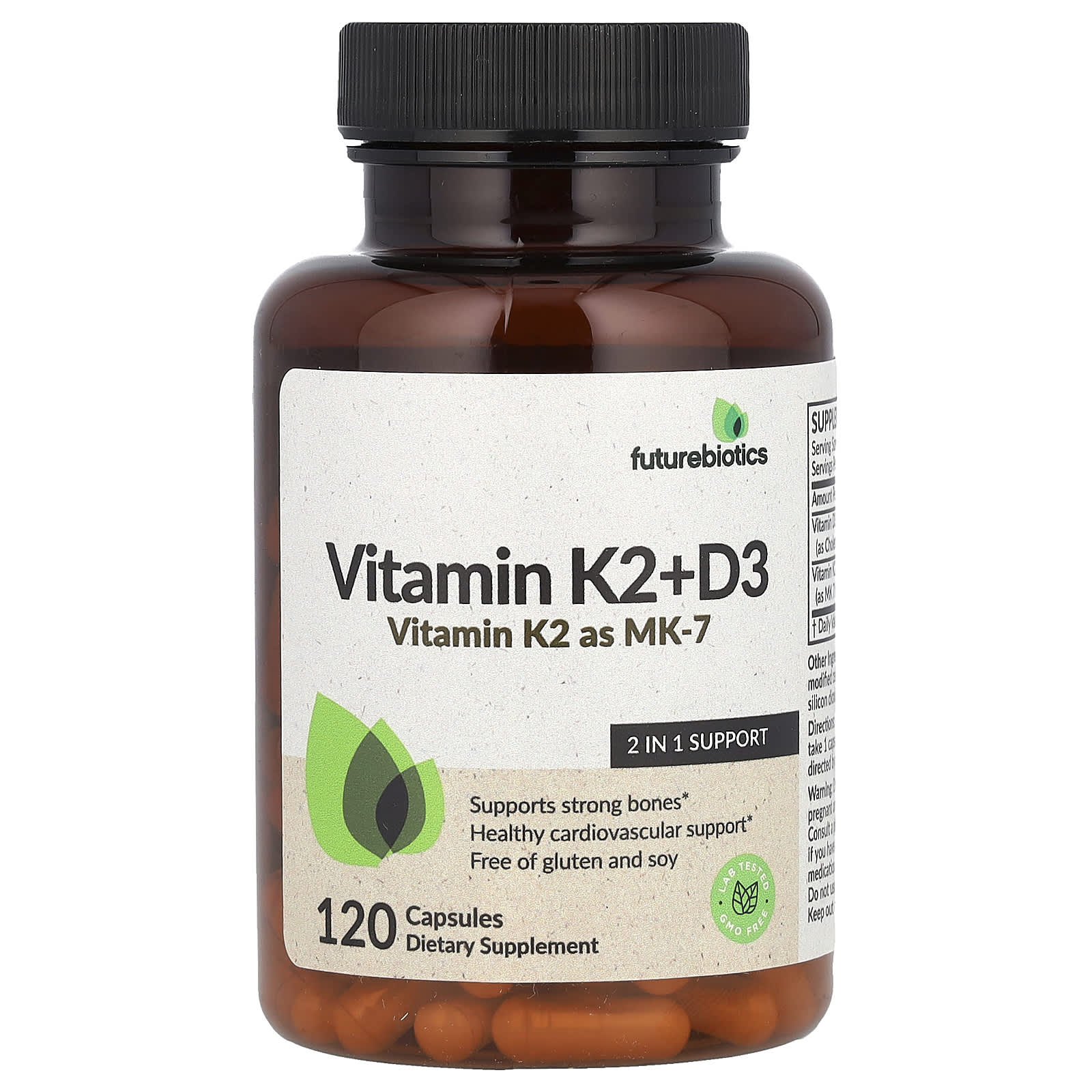 Futurebiotics витамины K2 D3 с витамином K2 в виде MK-7 120 капсул 3490₽