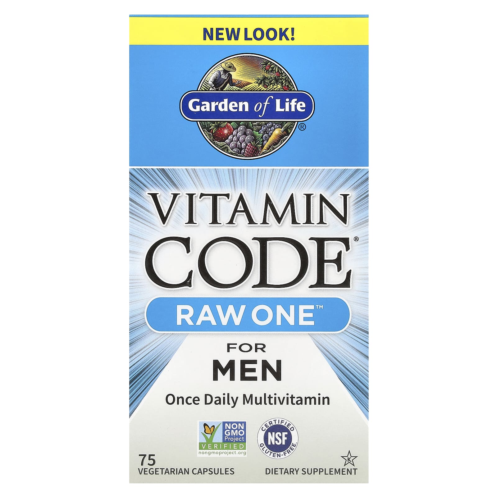 Garden of Life Vitamin Code RAW One мультивитамины для мужчин для приема один раз в день 75 вегетарианских капсул 5690₽