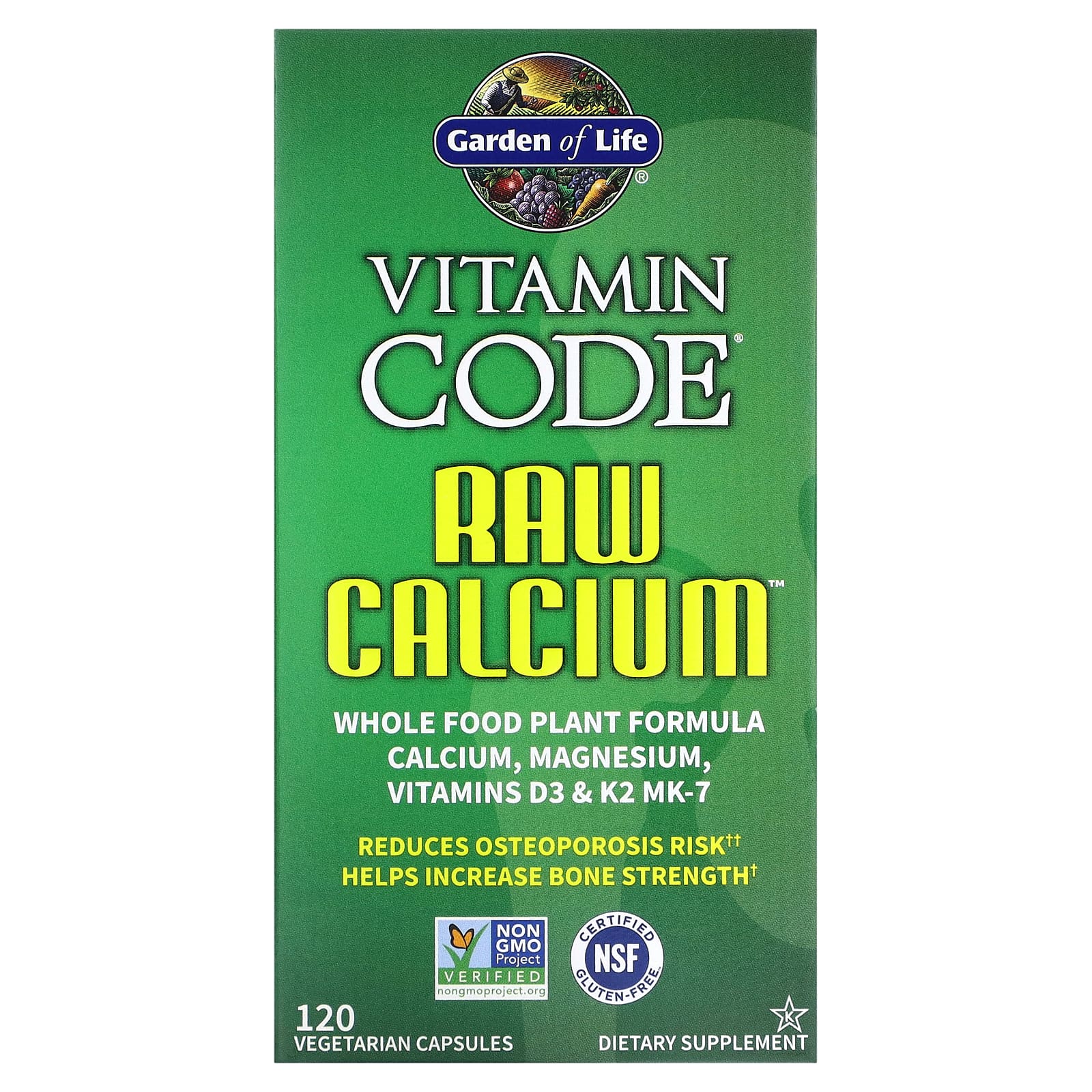 Garden of Life Vitamin Code кальций RAW 120 вегетарианских капсул 7490₽