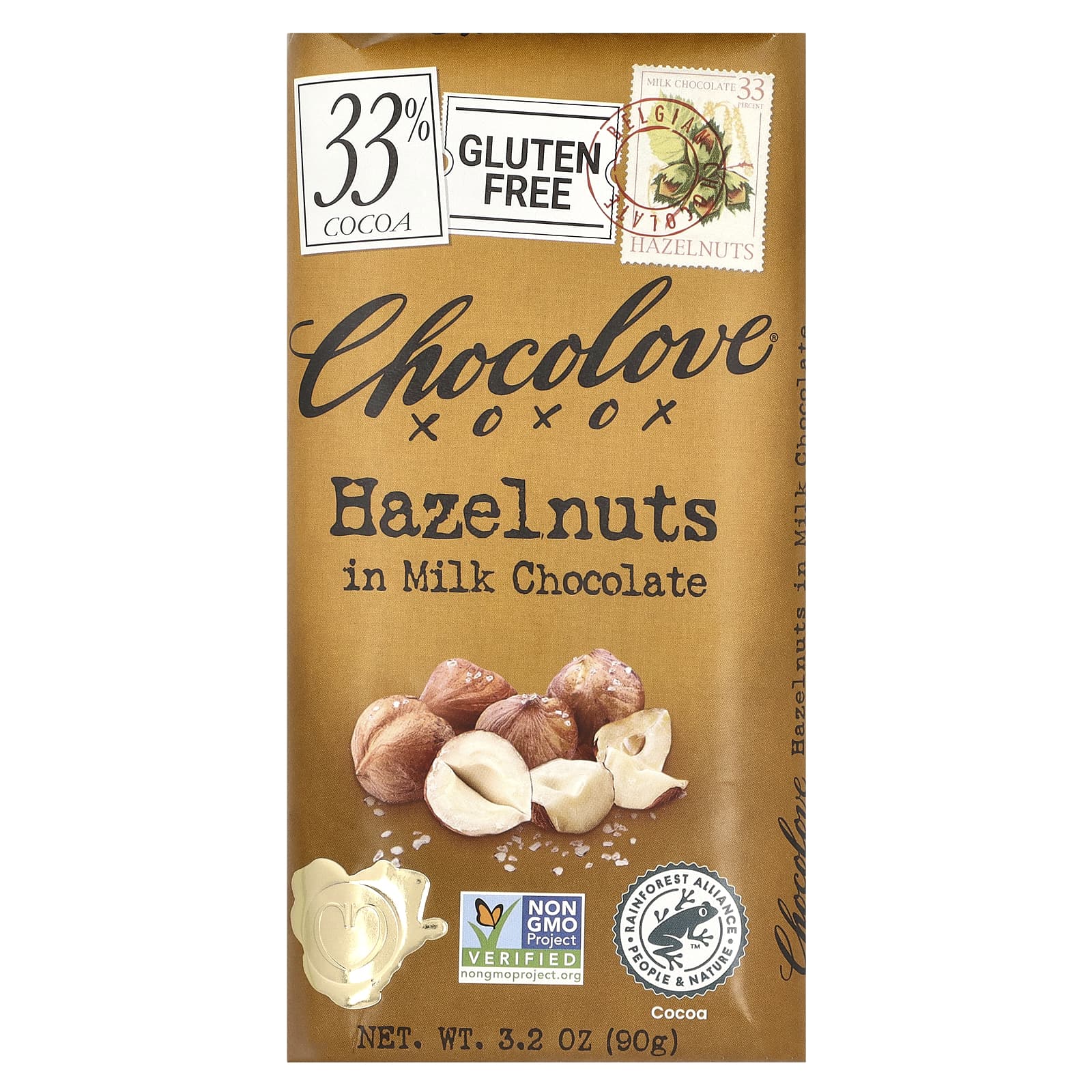 Chocolove Молочный шоколад с фундуком 33 какао 90 г 32 унции 1490₽