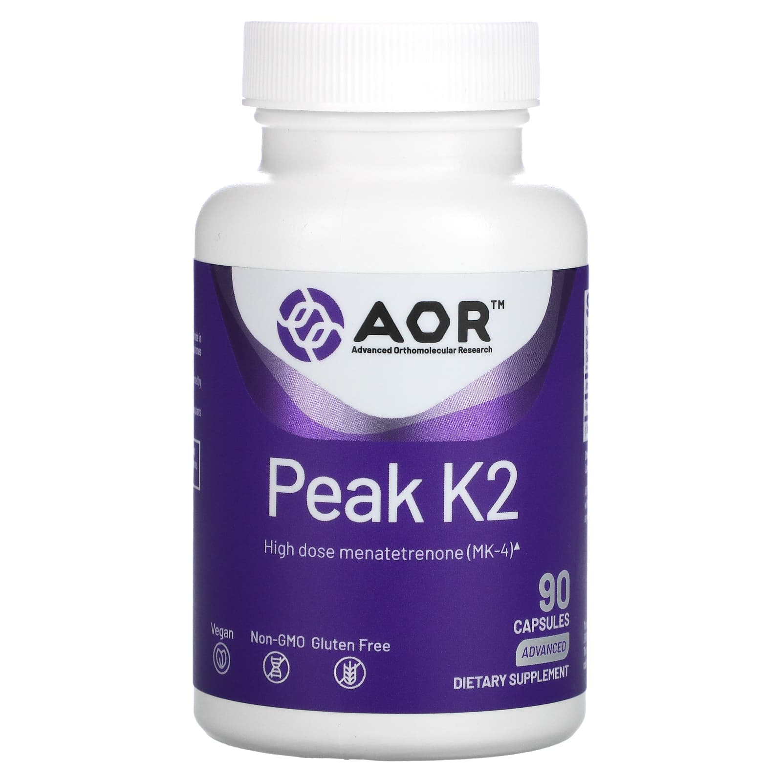 Advanced Orthomolecular Research AOR Peak K2 90 вегетарианских капсул 8490₽