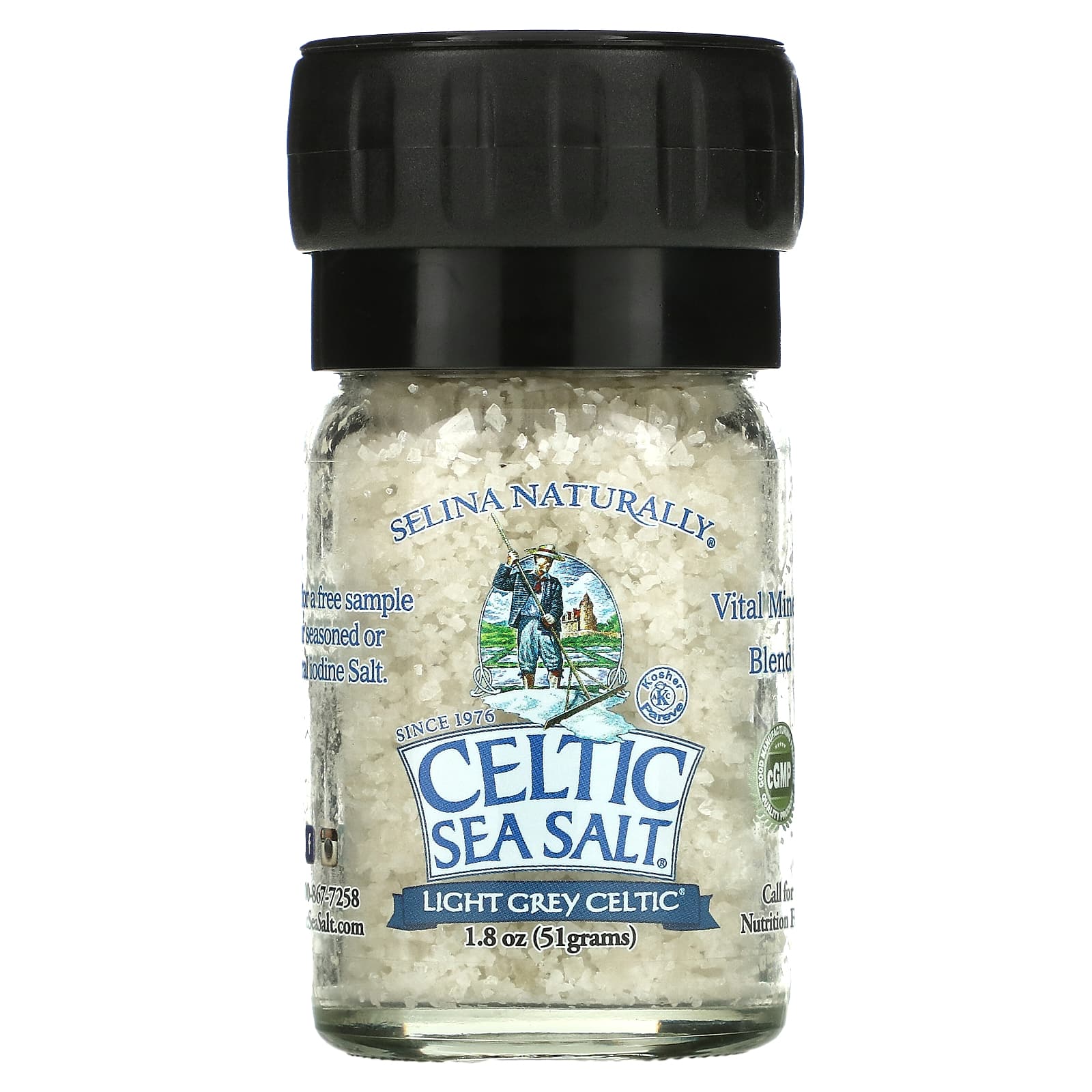 Celtic Sea Salt Light Grey Celtic кельтская соль смесь жизненно важных минералов мини-мельница для соли 51 г 18 унции 1690₽