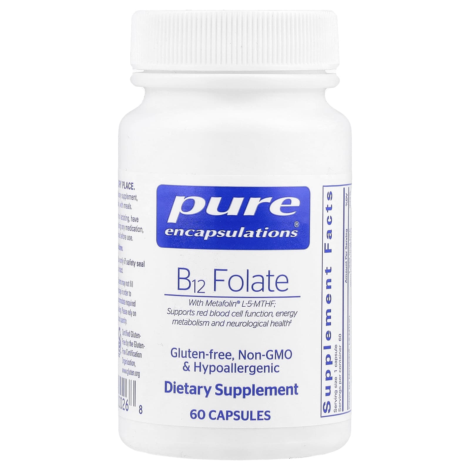 Pure Encapsulations Фолат B12 60 капсул 3890₽