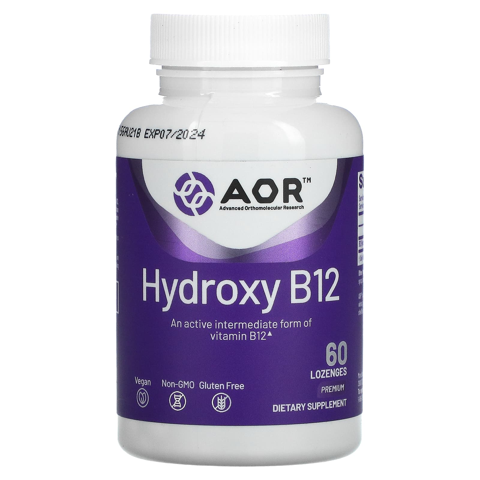 Advanced Orthomolecular Research AOR Гидроксины B12 1 мг 60 пастилок 4190₽