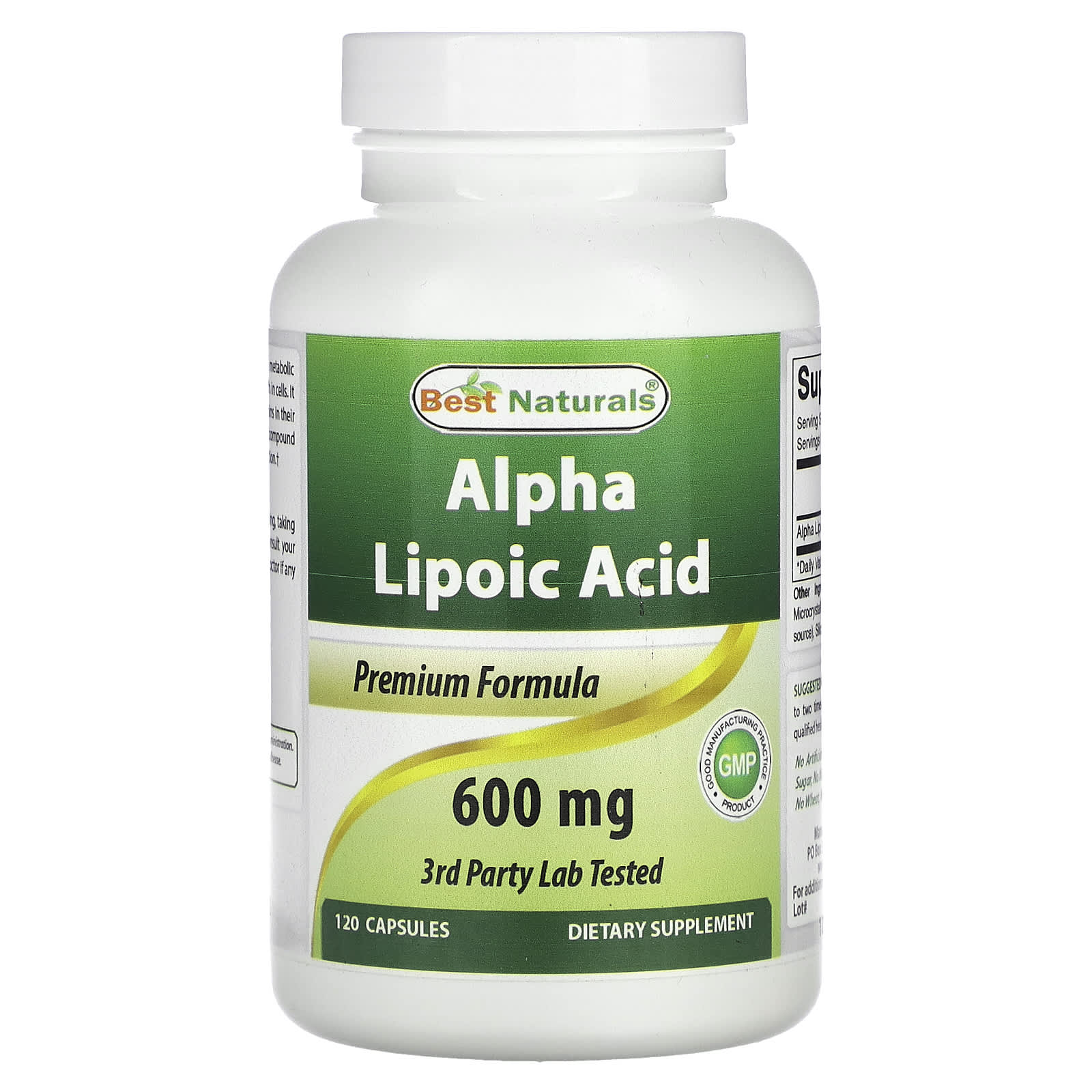 Best Naturals Alpha Lipoic Acid 600 mg 120 Capsules 3690₽