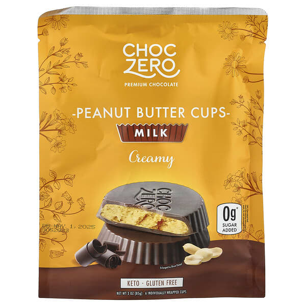 ChocZero, конфеты с молочным шоколадом и арахисовой пастой, 85 г (3 унции)