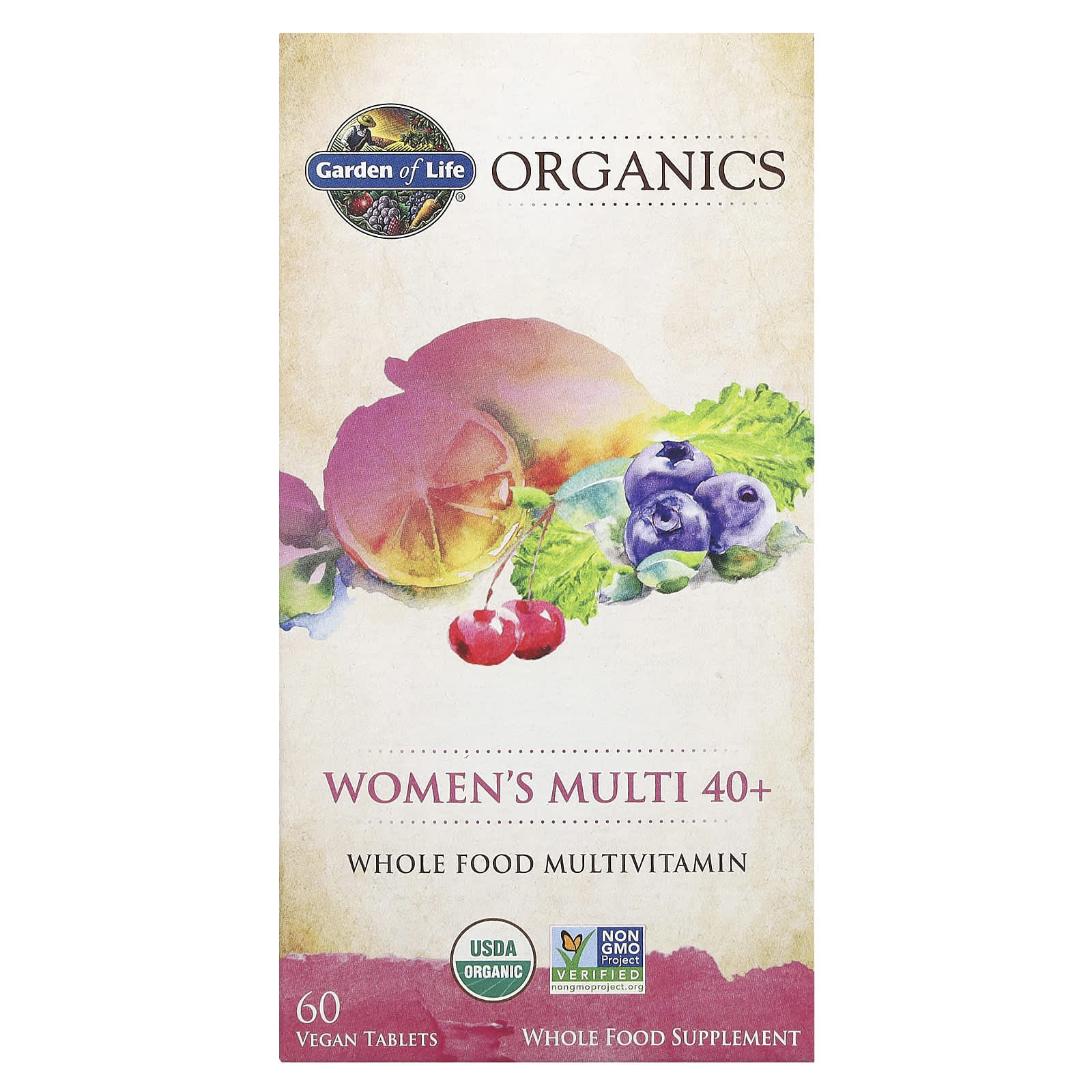 Garden of Life Organics мультивитамины для женщин от 40 лет 60 веганских таблеток 7590₽