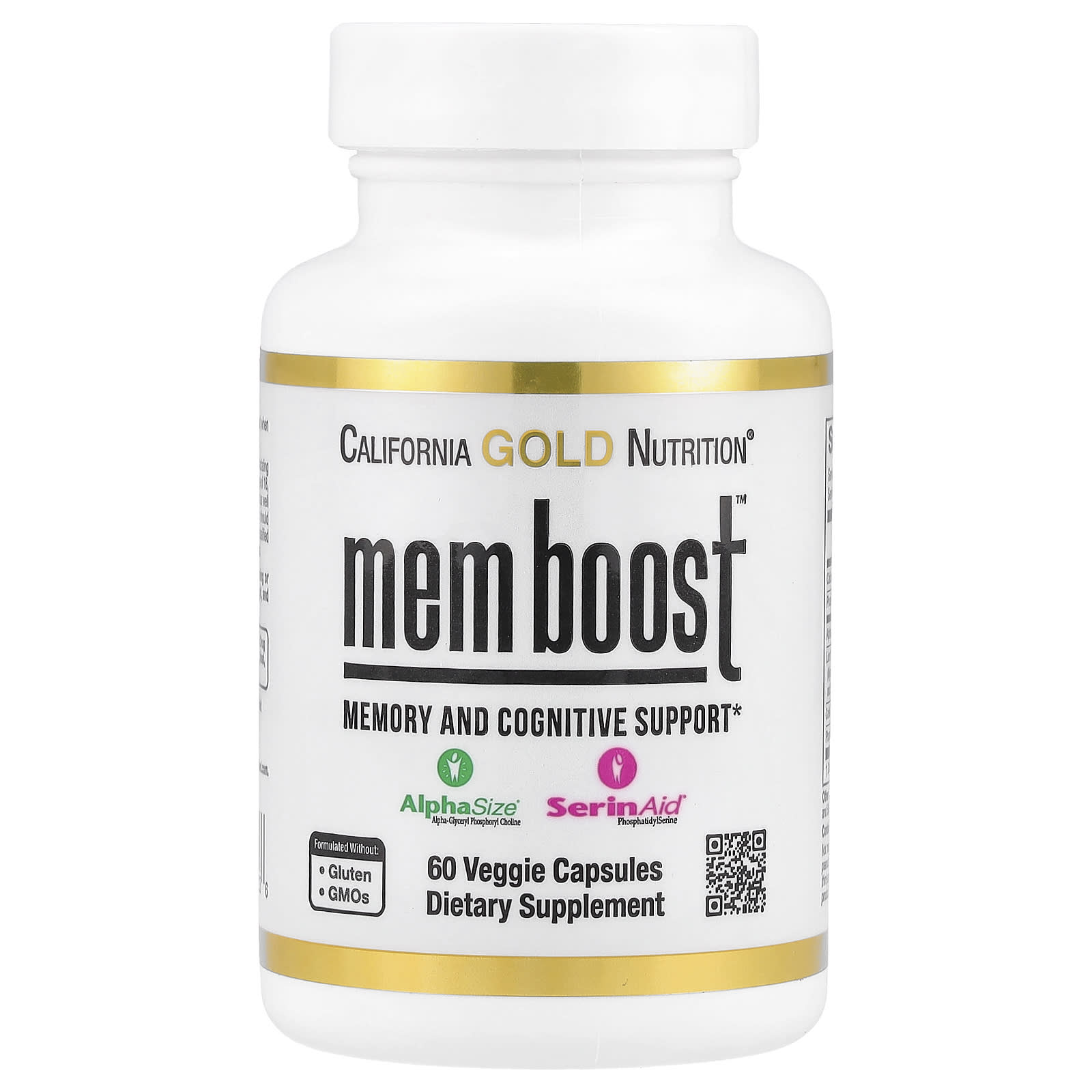California Gold Nutrition MEM Boost поддержка памяти и когнитивных функций 60 растительных капсул 5790₽
