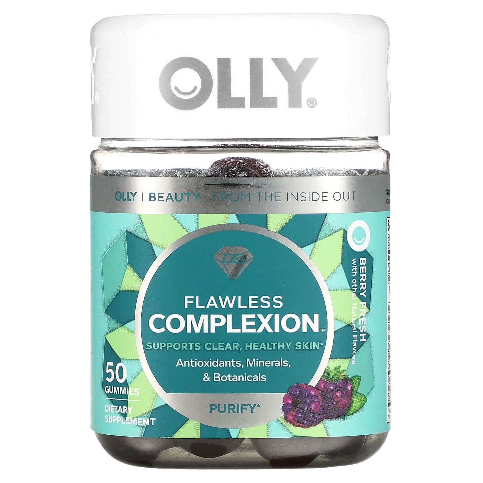 OLLY Flawless Complexion ягодная свежесть 50 жевательных таблеток 2690₽