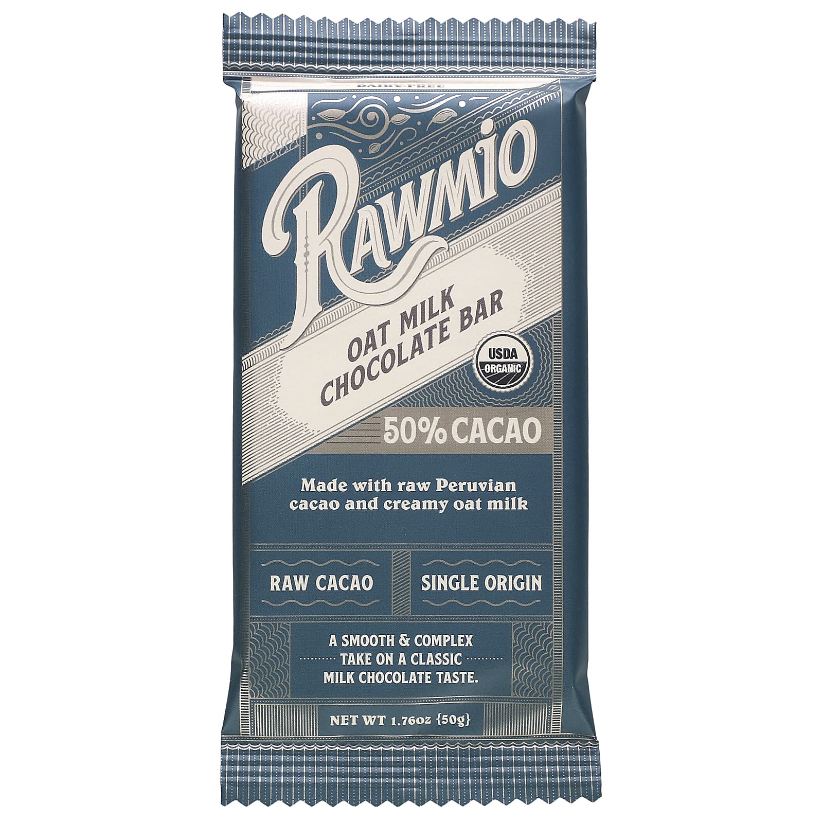 Rawmio Батончик с овсяным молоком 50 какао 50 г 176 унции 1590₽