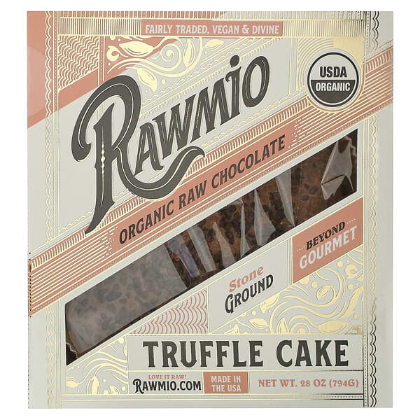 Rawmio, Органический шоколадный торт с трюфелем, 794 г (28 унций)