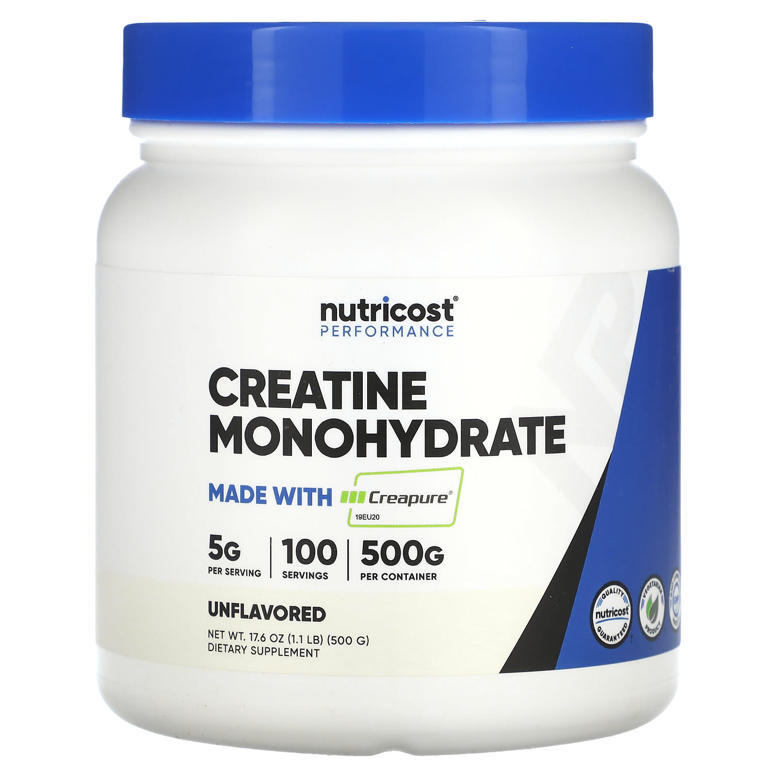 Nutricost Performance моногидрат креатина без добавок 500 г 11 фунта 6990₽