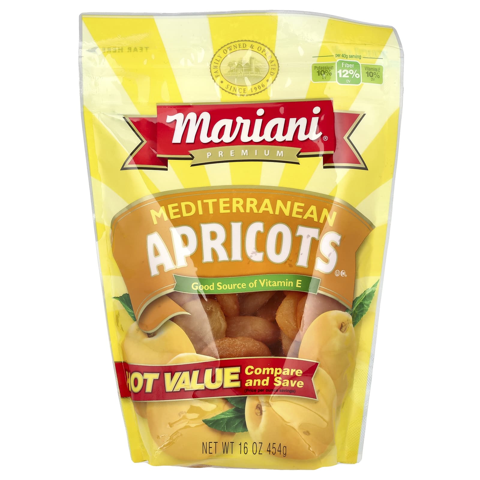 Mariani Dried Fruit Средиземноморские абрикосы 454 г 16 унций 1790₽