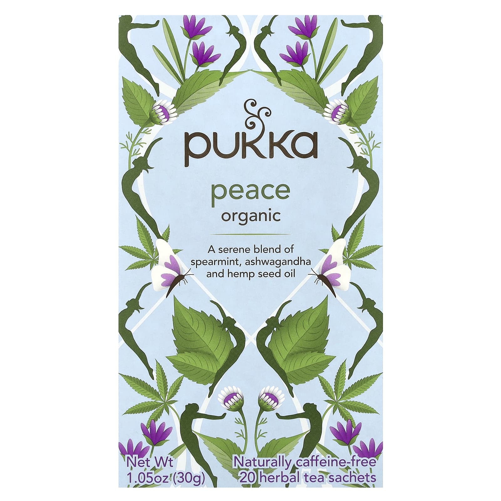 Pukka Herbs Органический травяной чай Peace без кофеина 20 чайных пакетиков 30 г 105 унции 1690₽