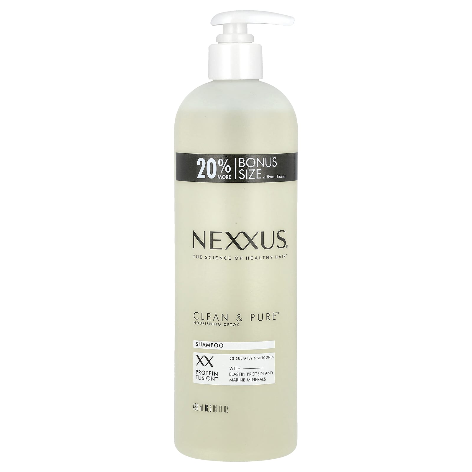 Nexxus, Clean - Pure ™, питательный детокс-шампунь, для всех типов волос, 488 мл (16,5 жидк. Унции)