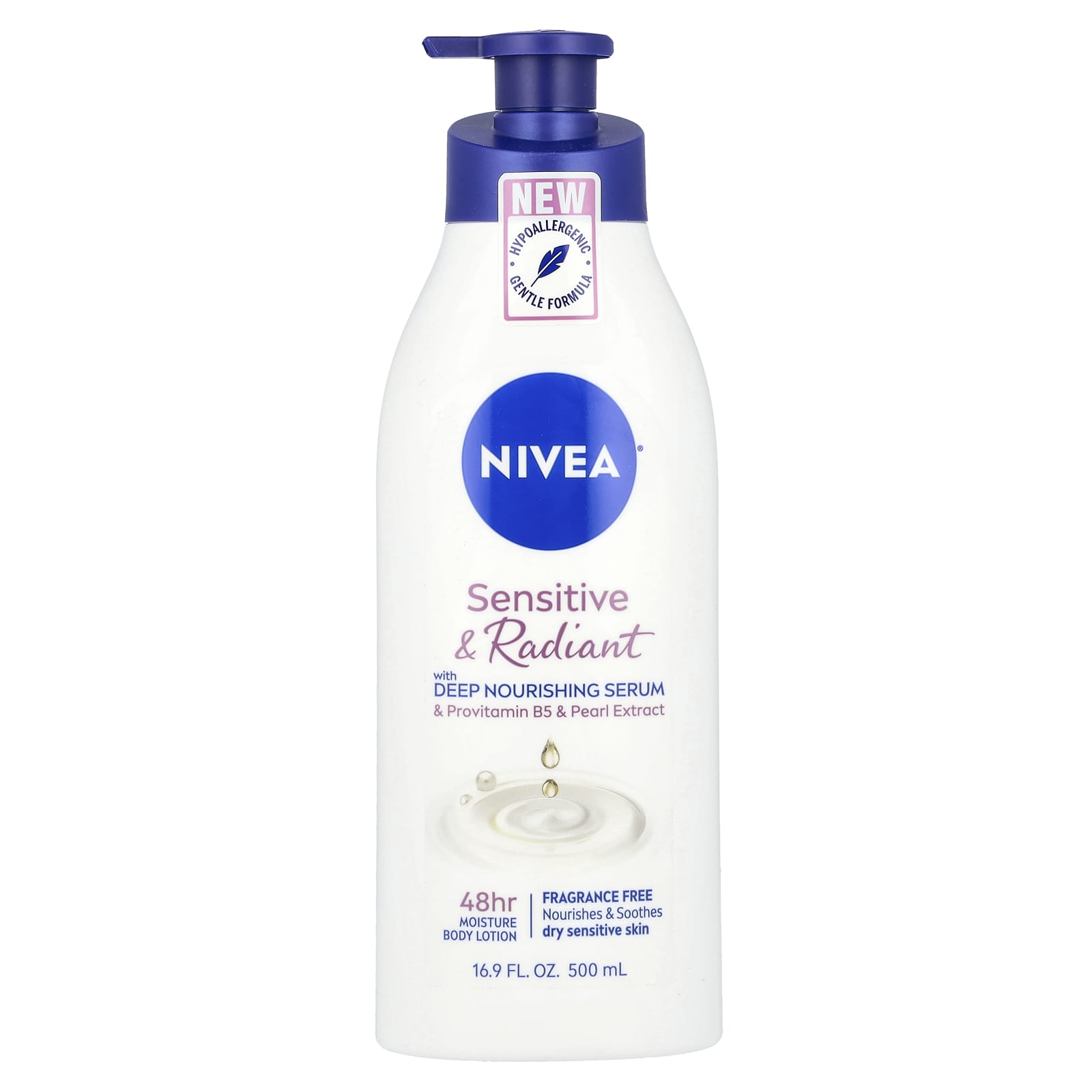 Nivea Лосьон для чувствительного и сияющего тела без отдушек 500 мл 169 жидк Унции 1990₽
