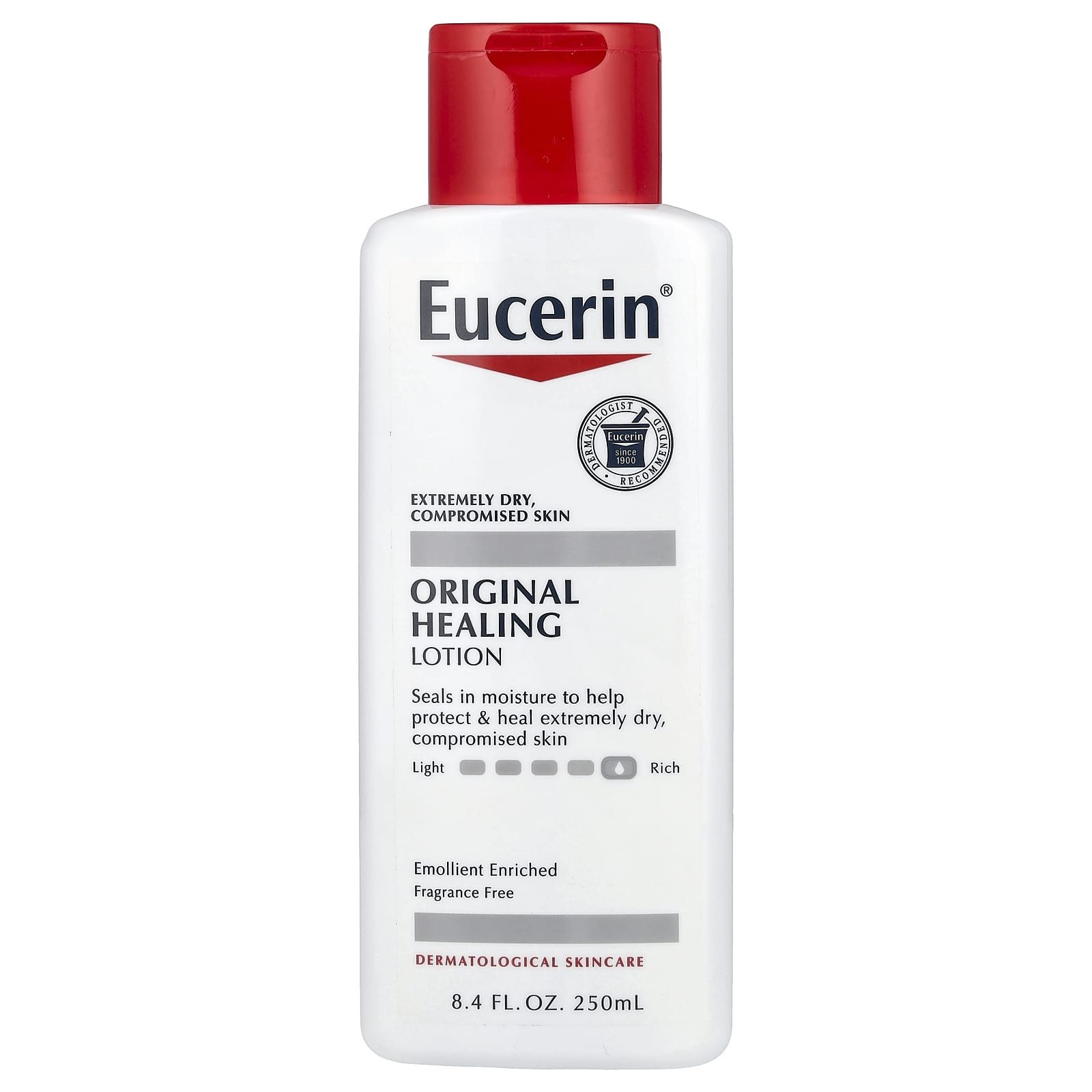 Eucerin Original Healing Lotion без отдушек 250 мл 84 жидк Унции 2090₽