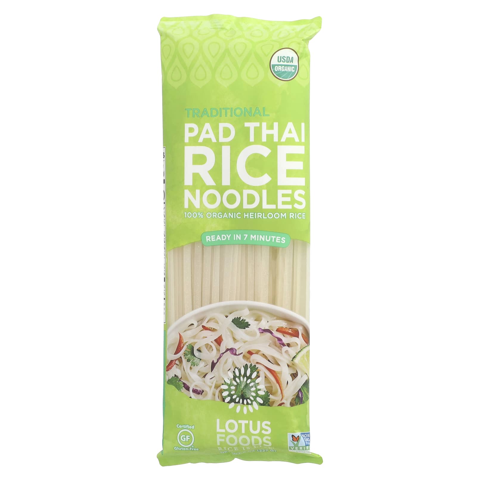Lotus Foods Традиционная рисовая лапша Pad Thai 227 г 8 унций 1590₽