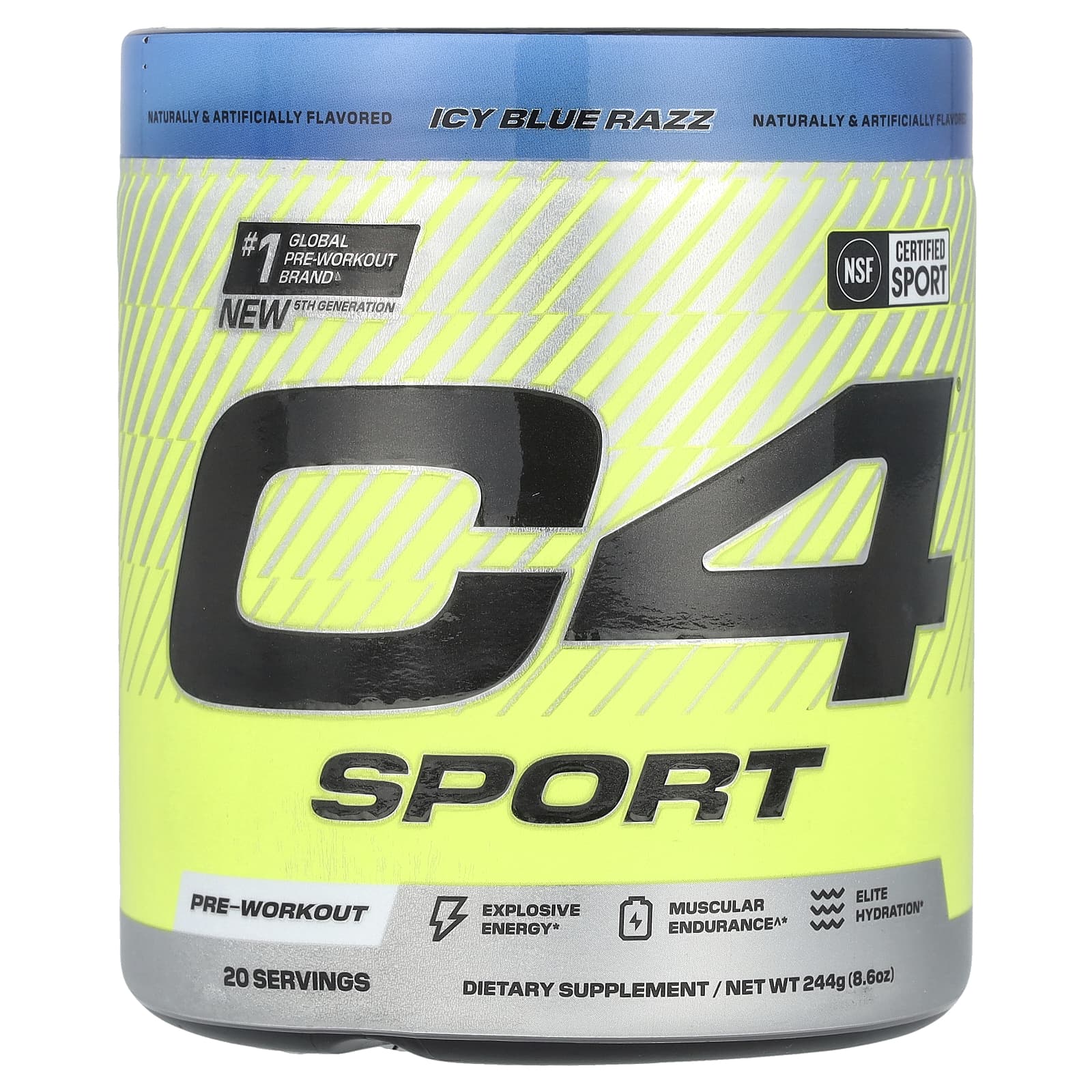 Cellucor C4 Sport предтренировочная добавка ледяная голубая роза 244 г 86 унции 2190₽