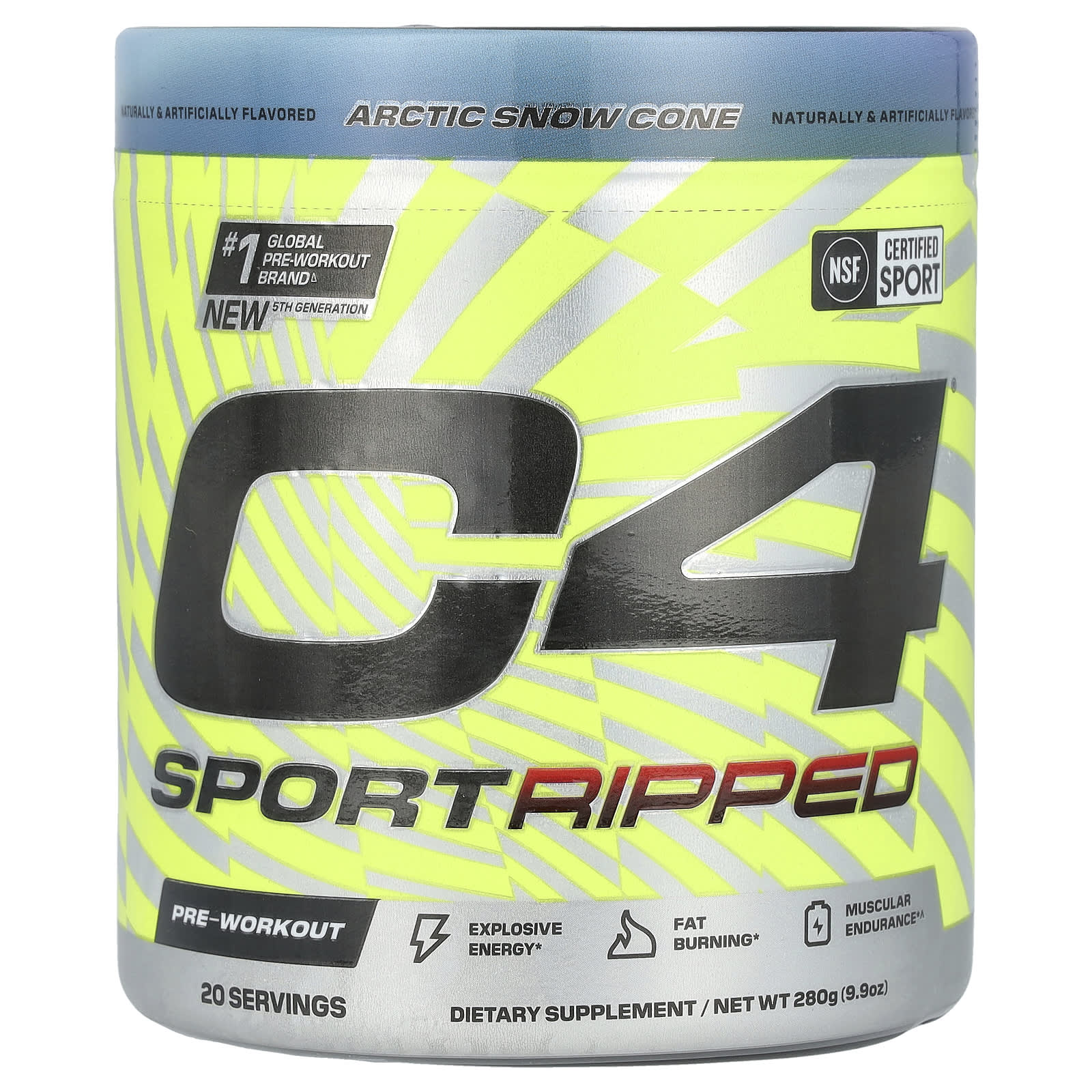 Cellucor C4 Sport Ripped предтренировочная добавка конус для суставов 280 г 99 унции 5290₽