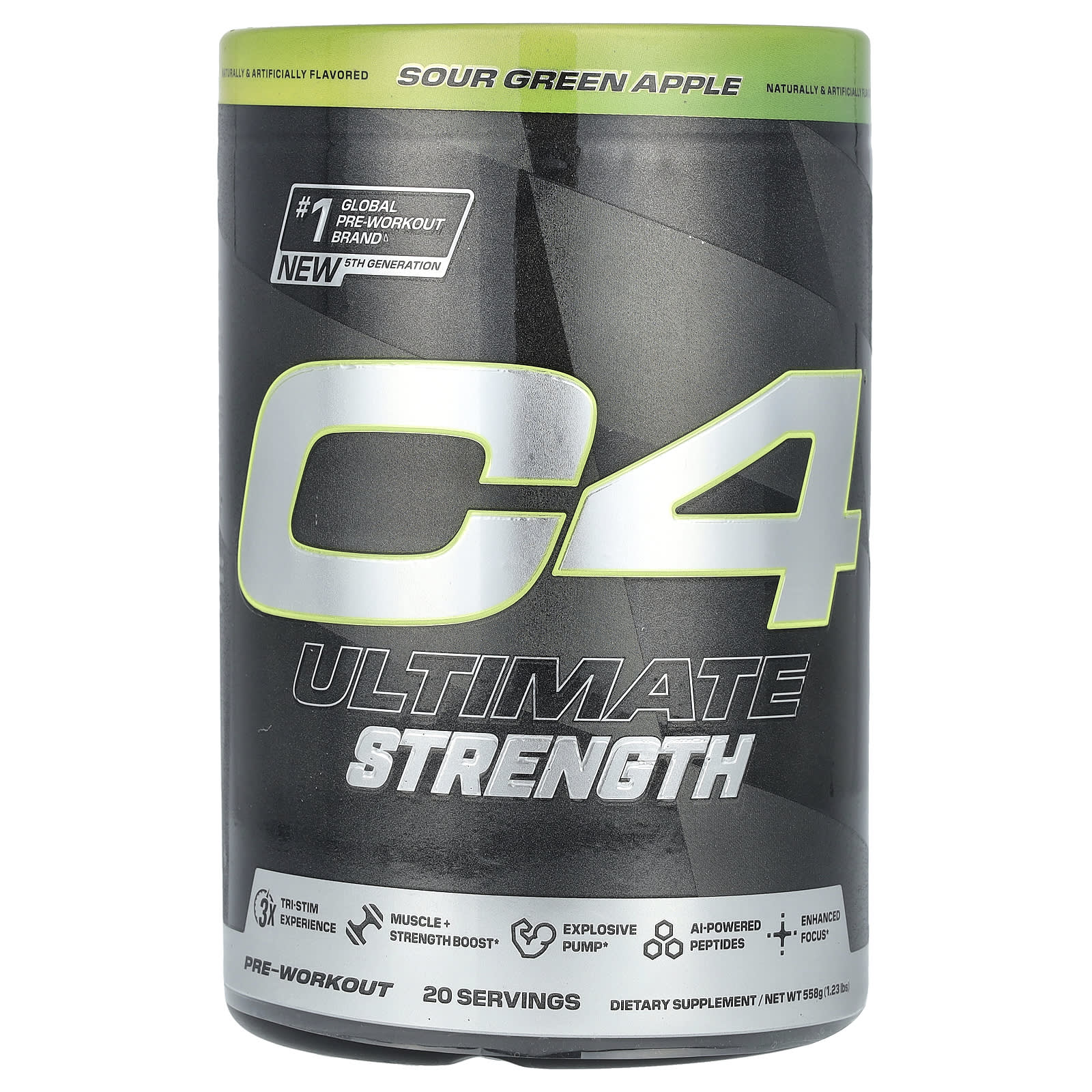 Cellucor C4 Ultimate Strength предтренировочный комплекс кислое зеленое яблоко 558 г 123 фунта 11190₽