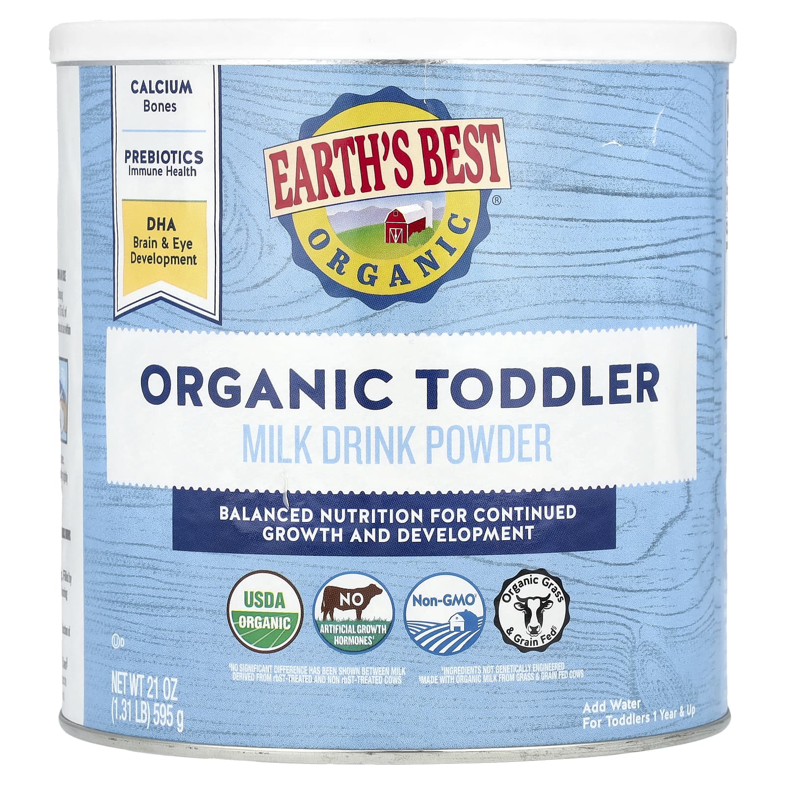 Earths Best Organic Toddler Milk Drink Powder 1 Year - Up 21 oz 595 g 10390₽