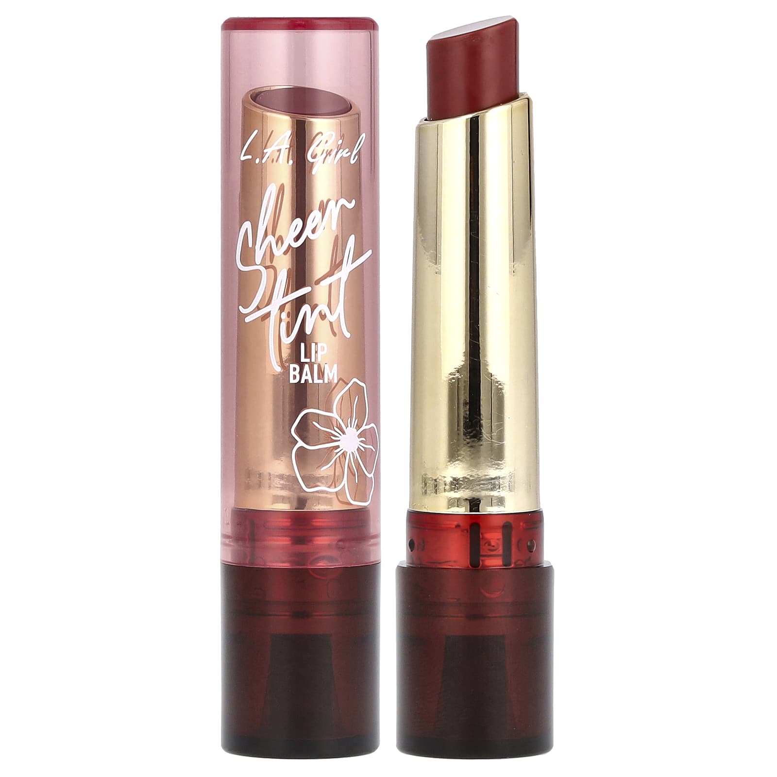 L.A. Girl, Бальзам для губ Sheer Tint, GLC606, черная вишня, 2 г (0,07 унции)