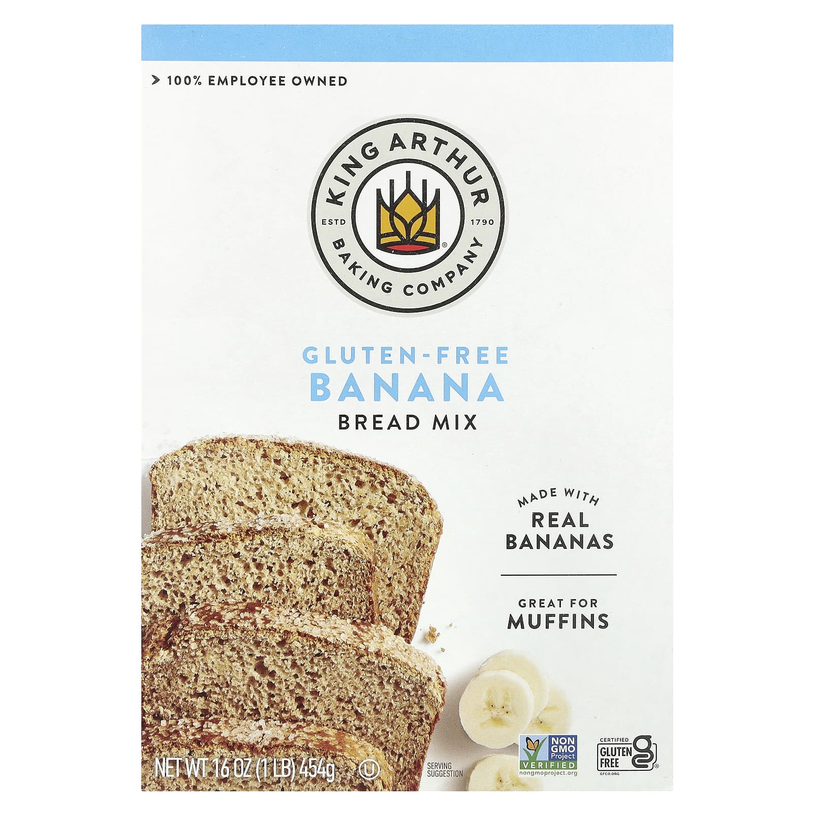 King Arthur Baking Company Gluten-Free Banana Bread Mix 16 oz 454 g 1790₽