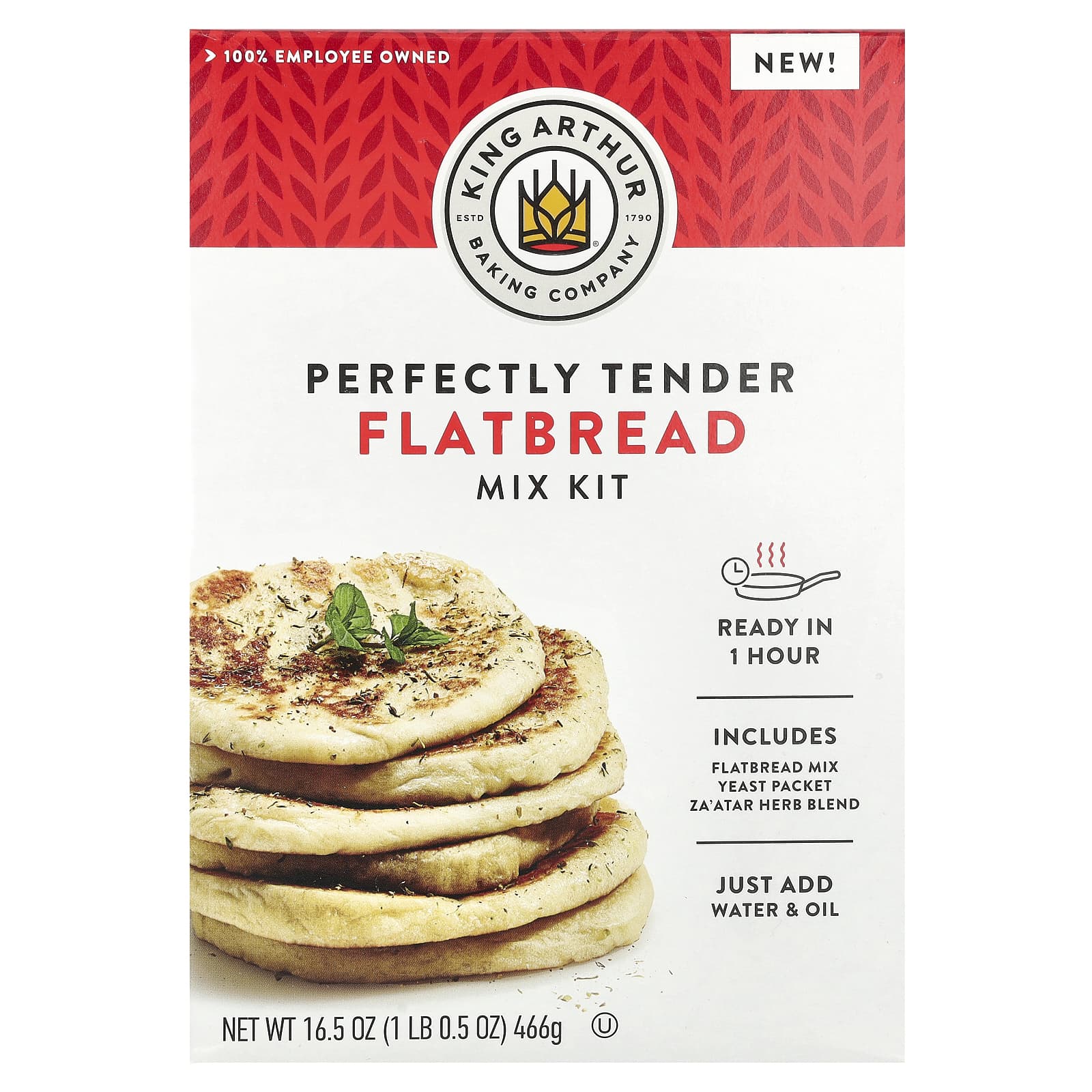 King Arthur Baking Company Набор для приготовления лепешек Perfectly Tender 466 г 165 унции 1790₽