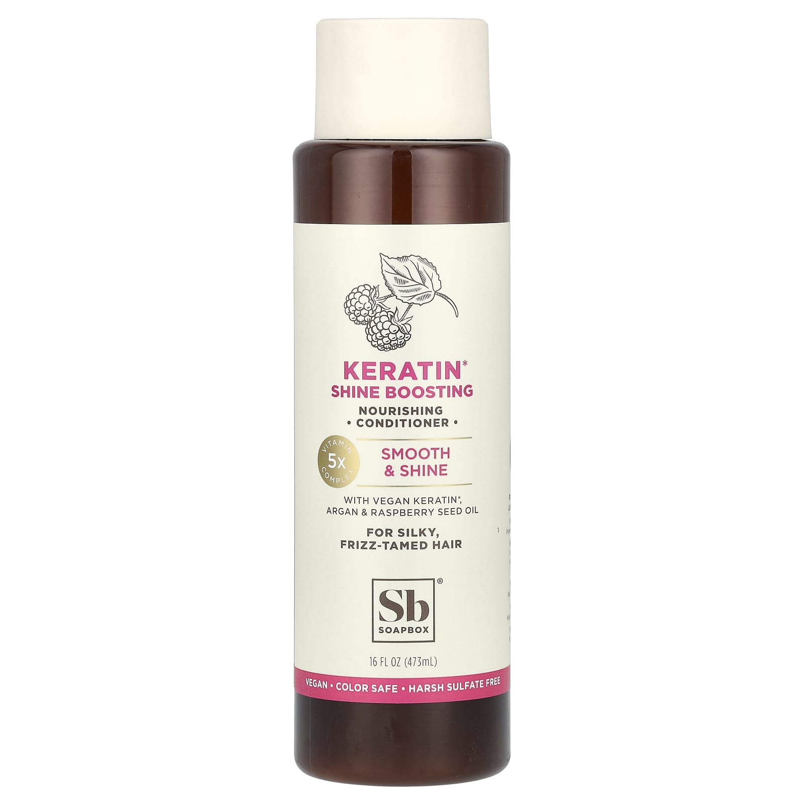 Soapbox Питательный кондиционер кератиновое усиление блеска для шелковистых укрощенных пушением волос 473 мл 16 жидк Унций 1990₽