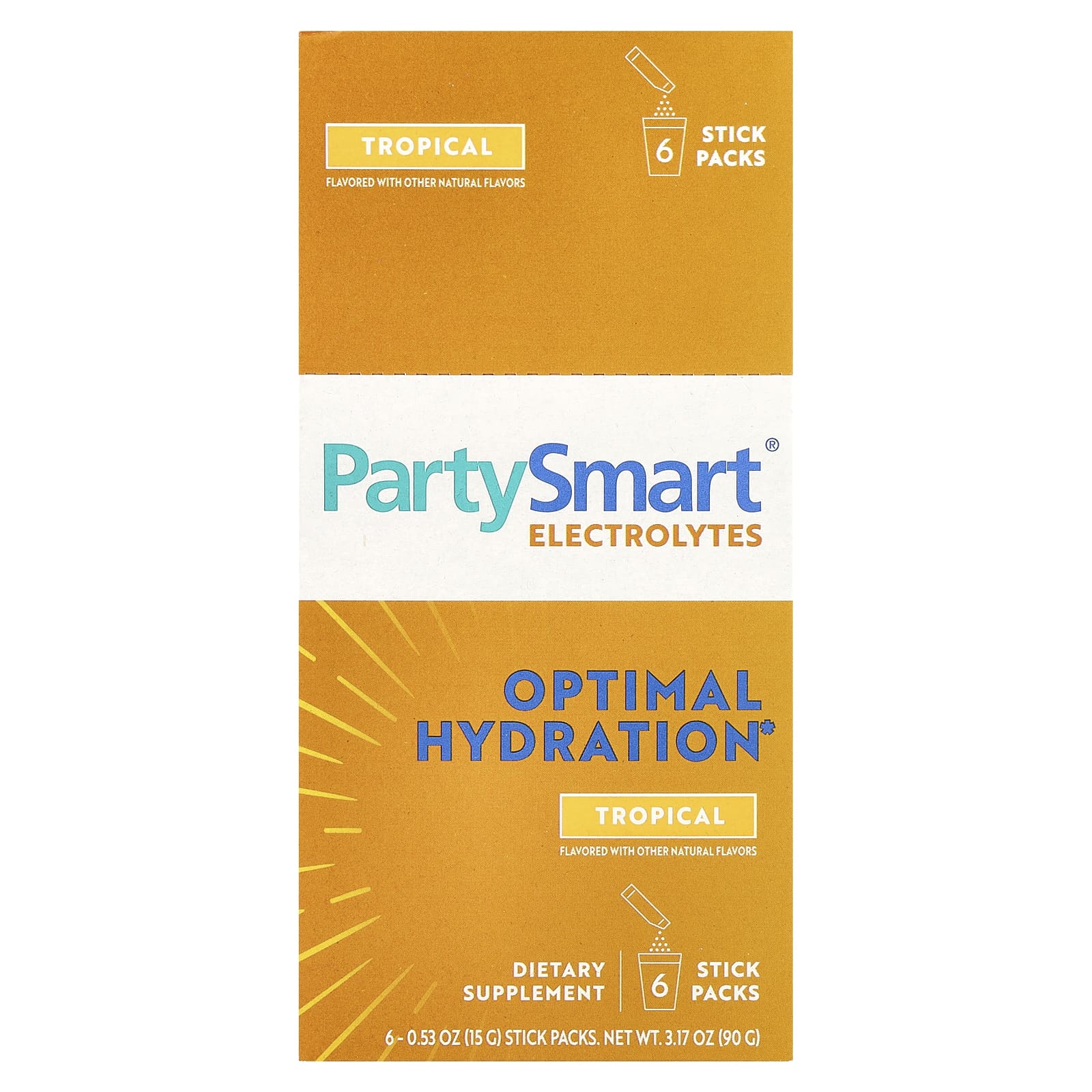 Himalaya PartySmart электролиты тропические фрукты 6 упаковок в стиках по 15 г 053 унции 1790₽