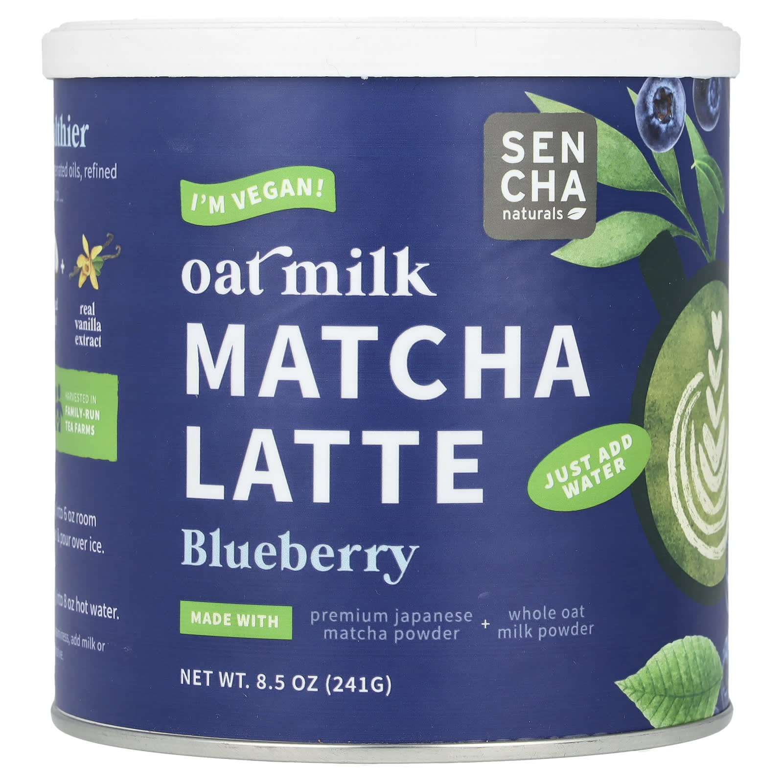 Sencha Naturals Овсяное молоко Матча латте голубика 241 г 85 унции 1890₽