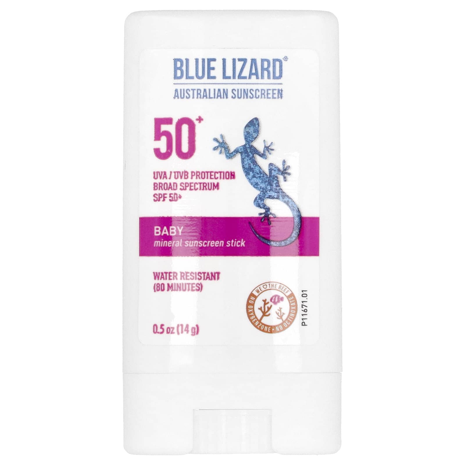 Blue Lizard Australian Sunscreen Baby Mineral Sunscreen Stick SPF50 05 oz 14 g 2090₽