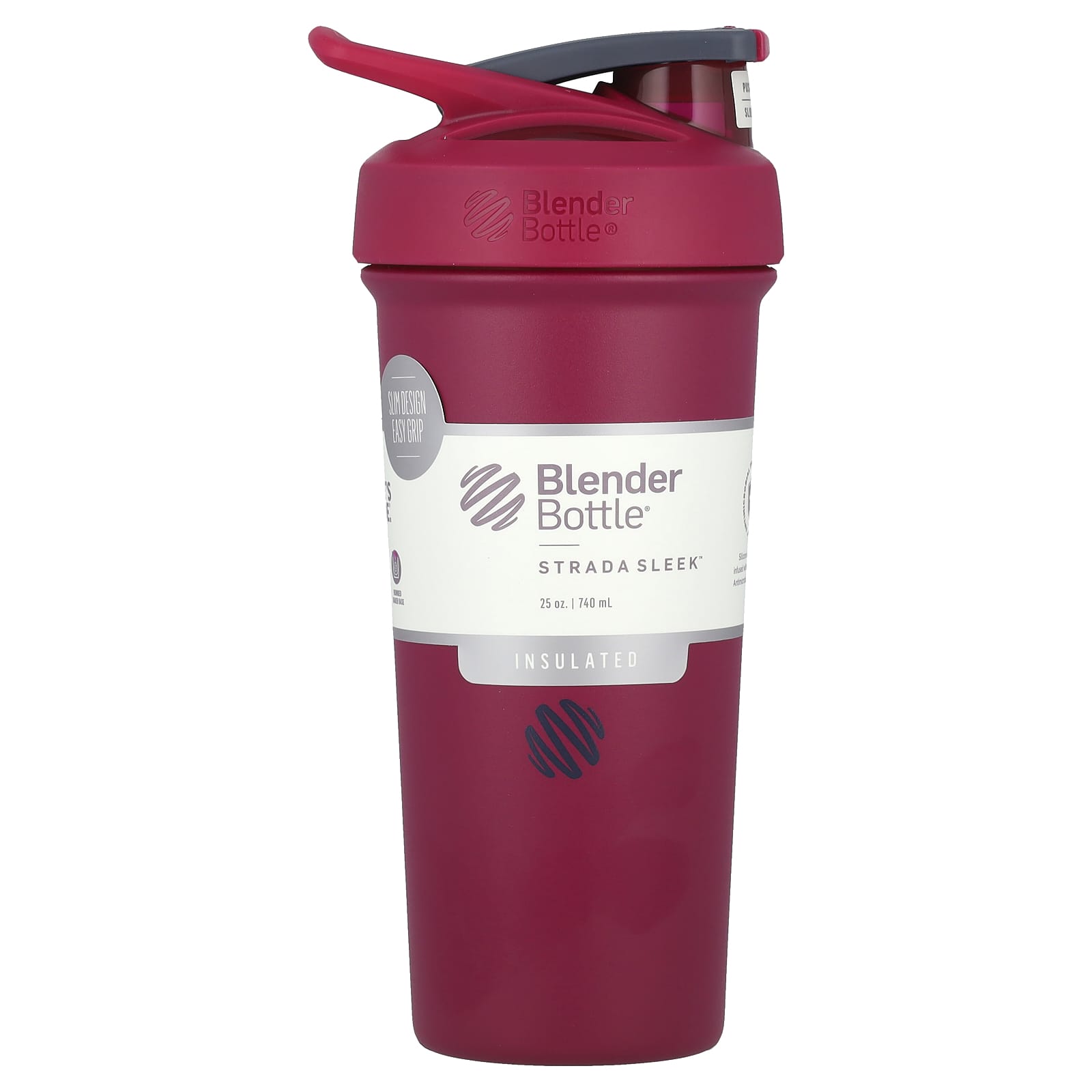 Blender Bottle Strada Sleek Insulated Stainless Steel Raspberry 25 oz 740 ml 4290₽