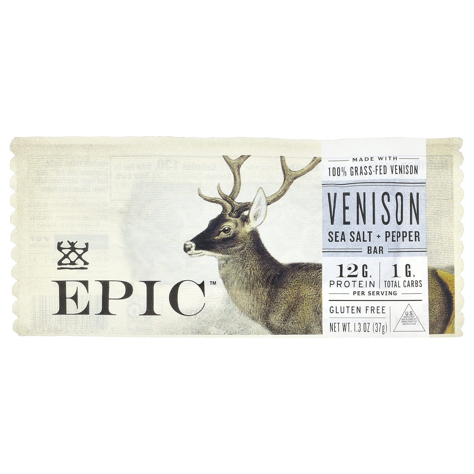 Epic Bar Venison Sea Salt Pepper Bar 13 oz 37 g 1490₽