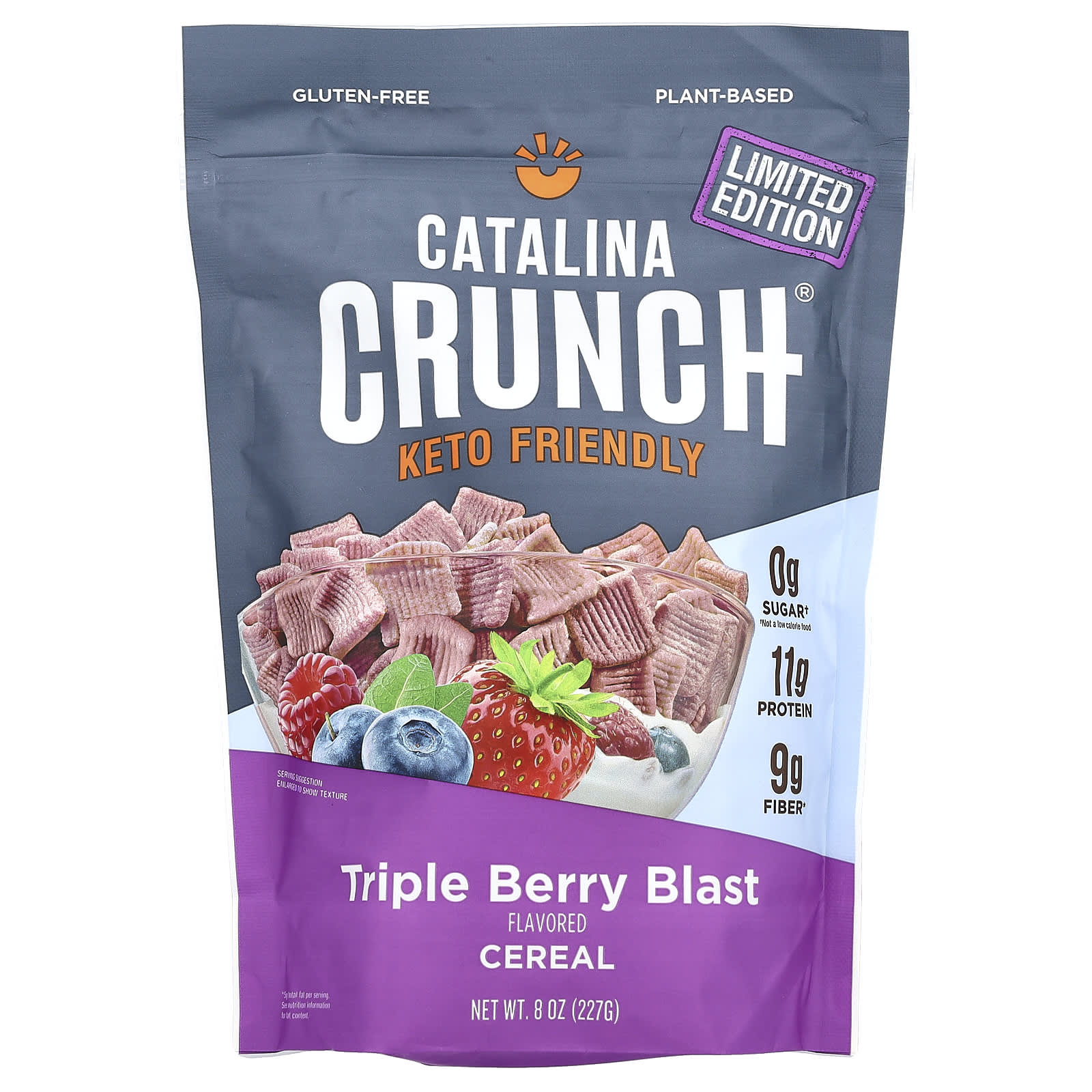 Catalina Crunch Keto Friendly Cereal Triple Berry Blast 227 г 8 унций 1790₽