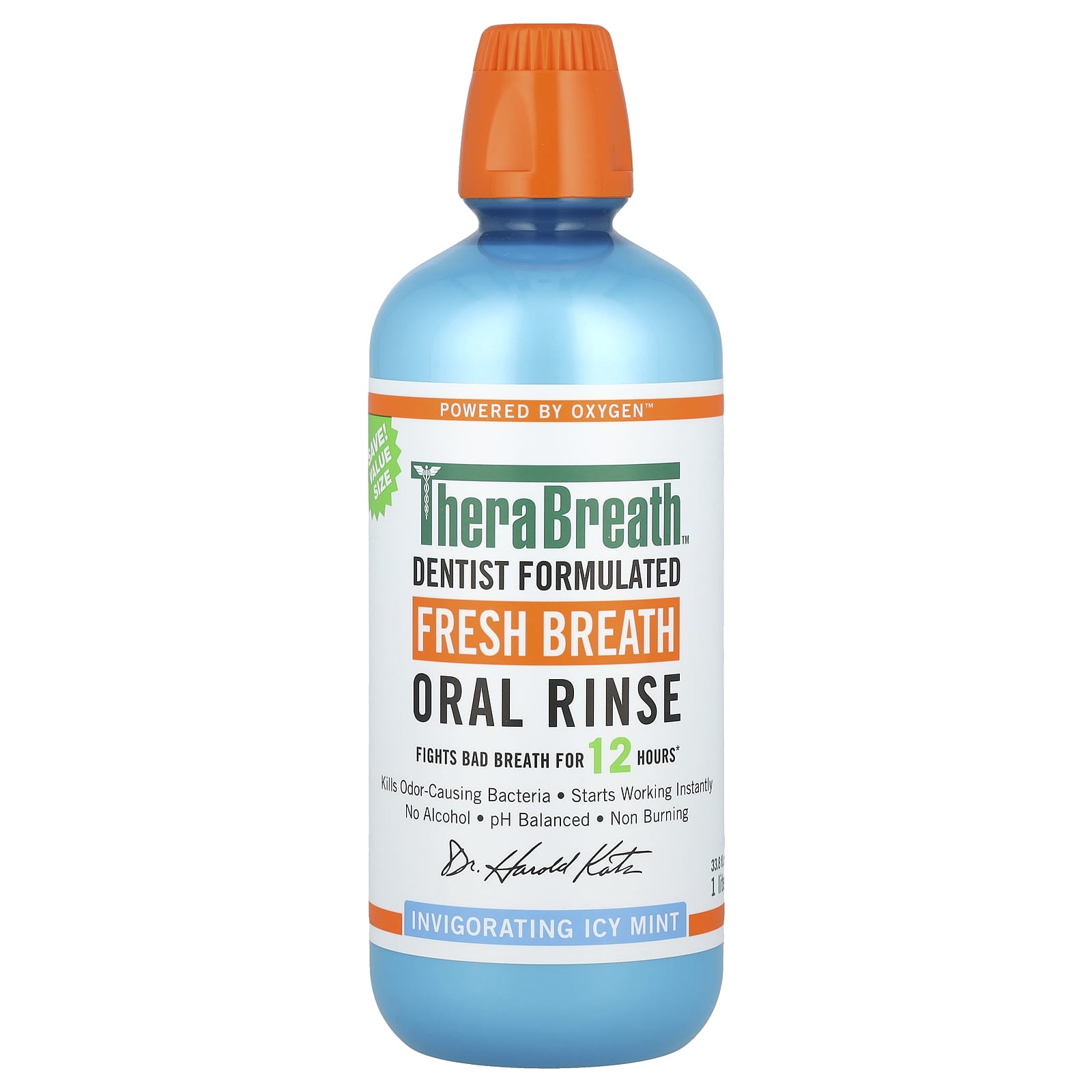 TheraBreath Ополаскиватель для полости рта Fresh Breath бодрящая ледяная мята 1 л 338 жидк Унции 3690₽