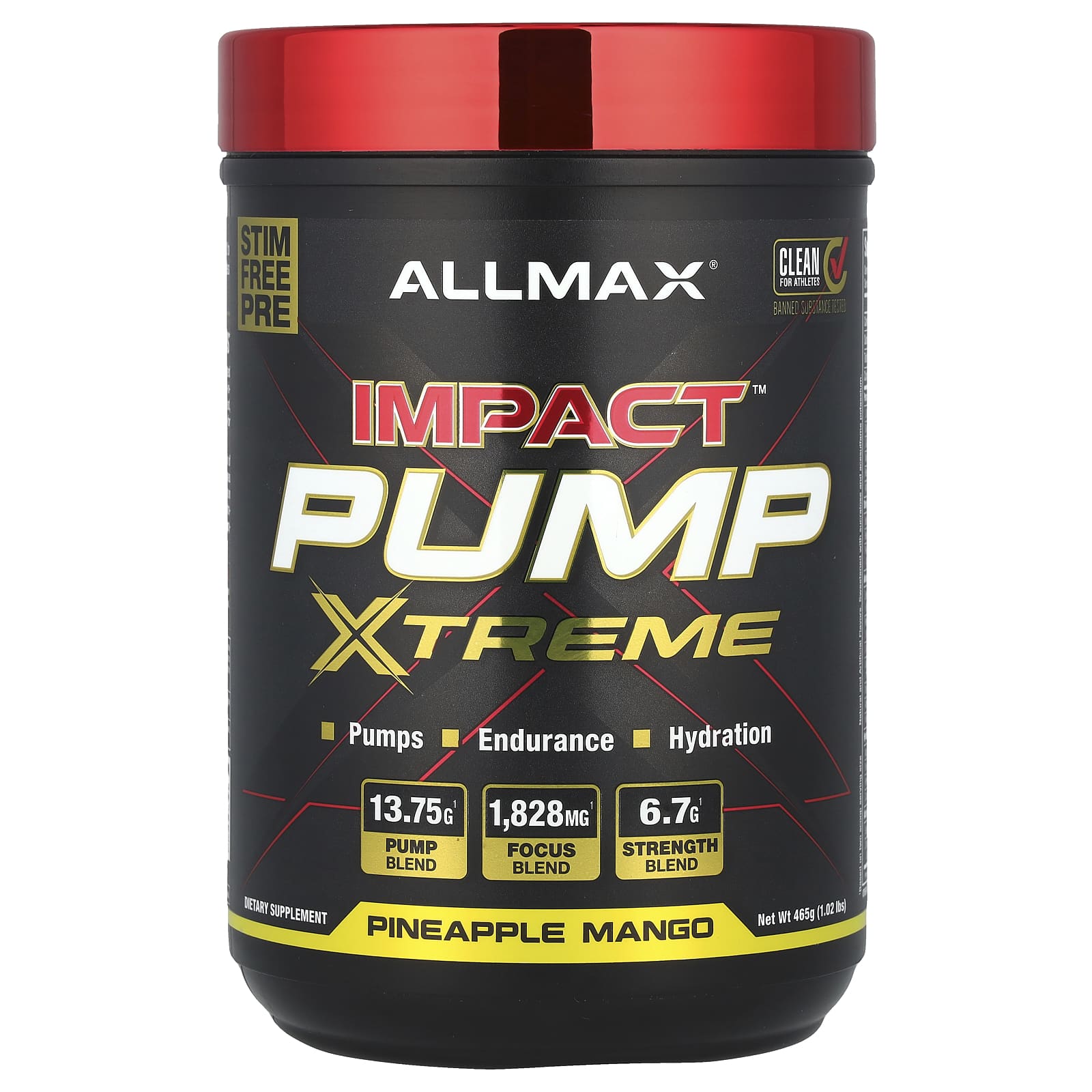 ALLMAX Impact Pump Xtreme ананас и манго 465 г 102 фунта 6890₽
