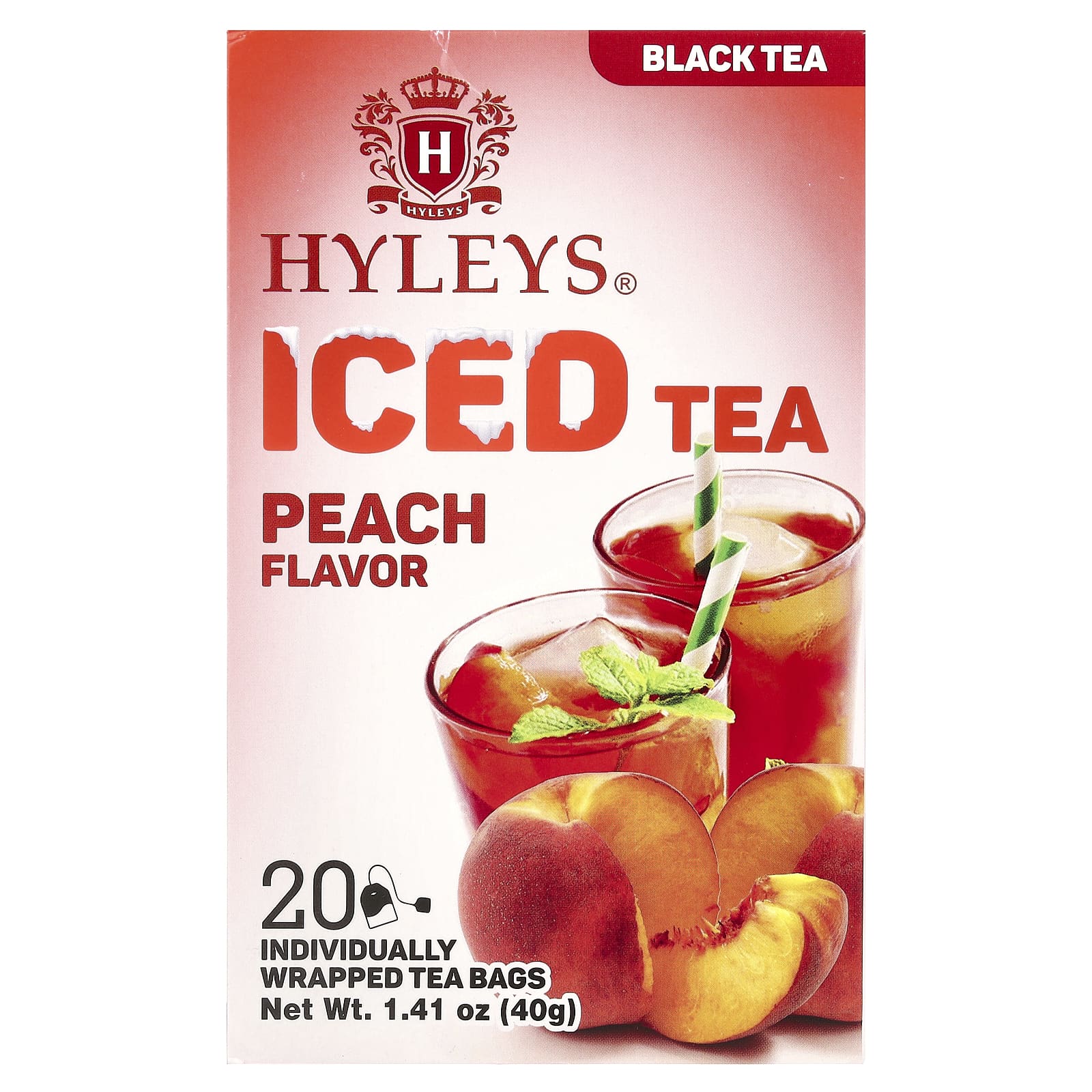 Hyleys Tea Черный чай со льдом спокойствие 20 чайных пакетиков в индивидуальной упаковке 40 г 141 унции 1690₽