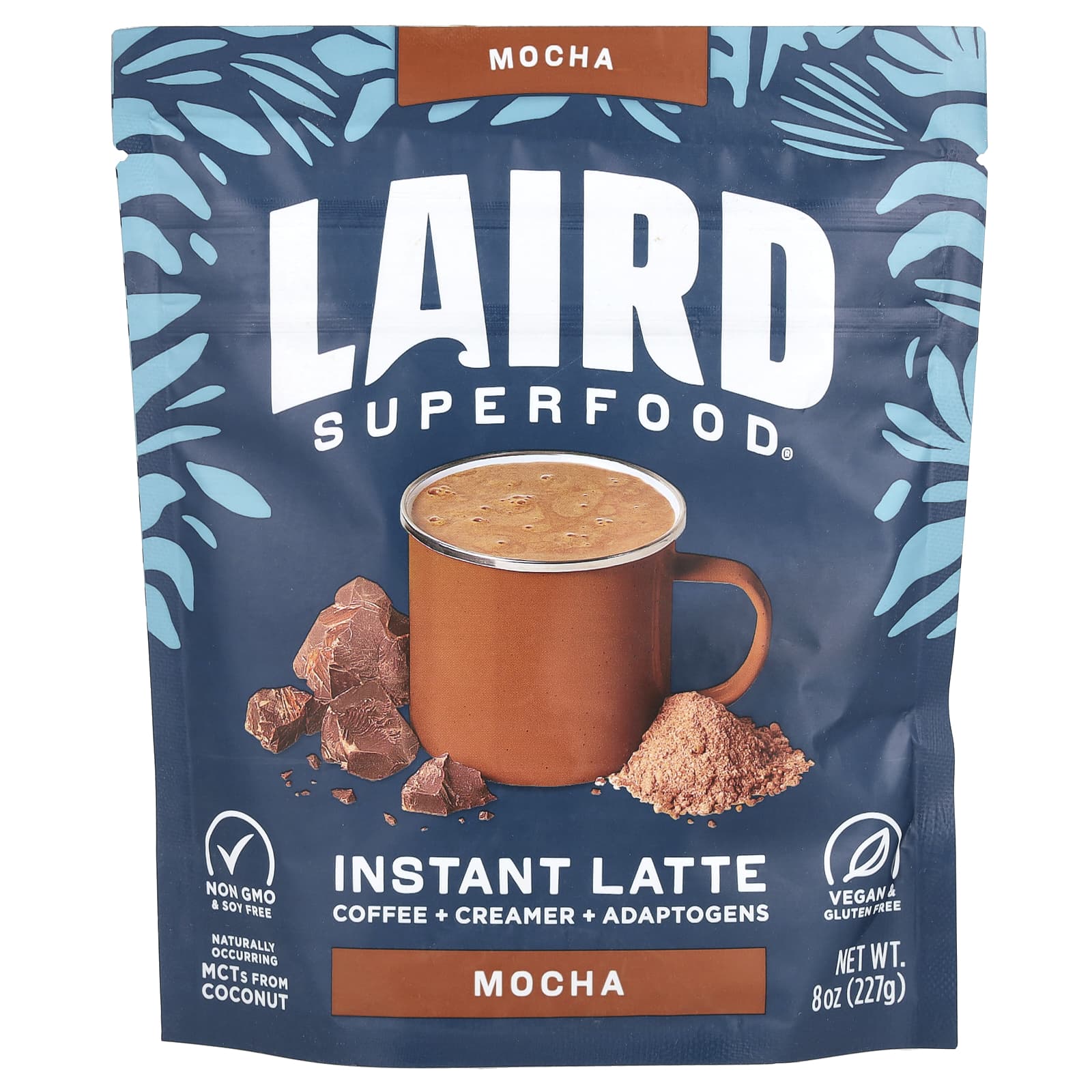Laird Superfood Растворимый латте кофе сливки адаптогены мокко 227 г 8 унций 3590₽