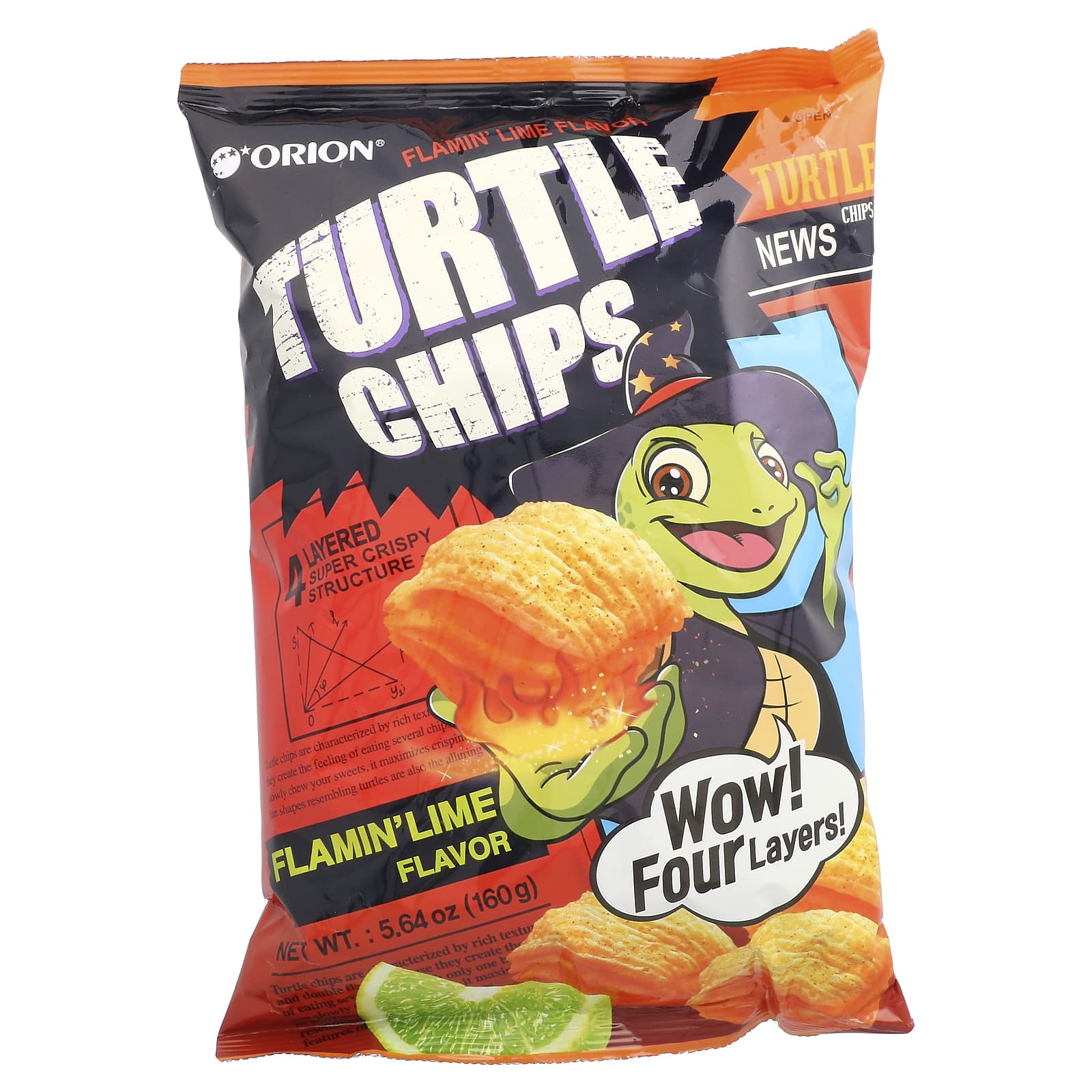 Orion Turtle Chips фламандский лайм 160 г 564 унции 1690₽