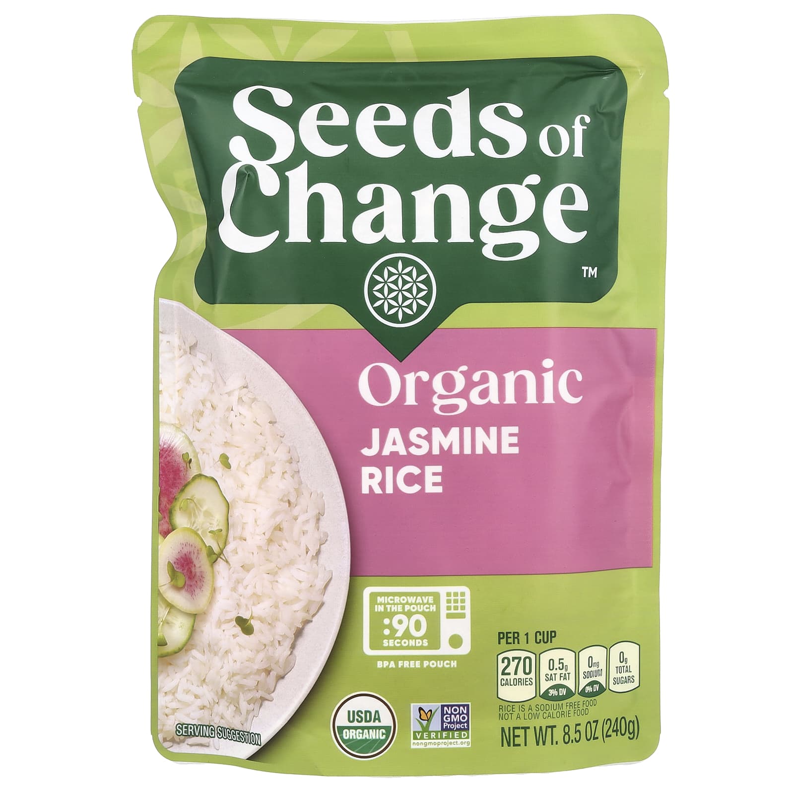 Seeds of Change Органический жасминовый рис 240 г 85 унции 1590₽
