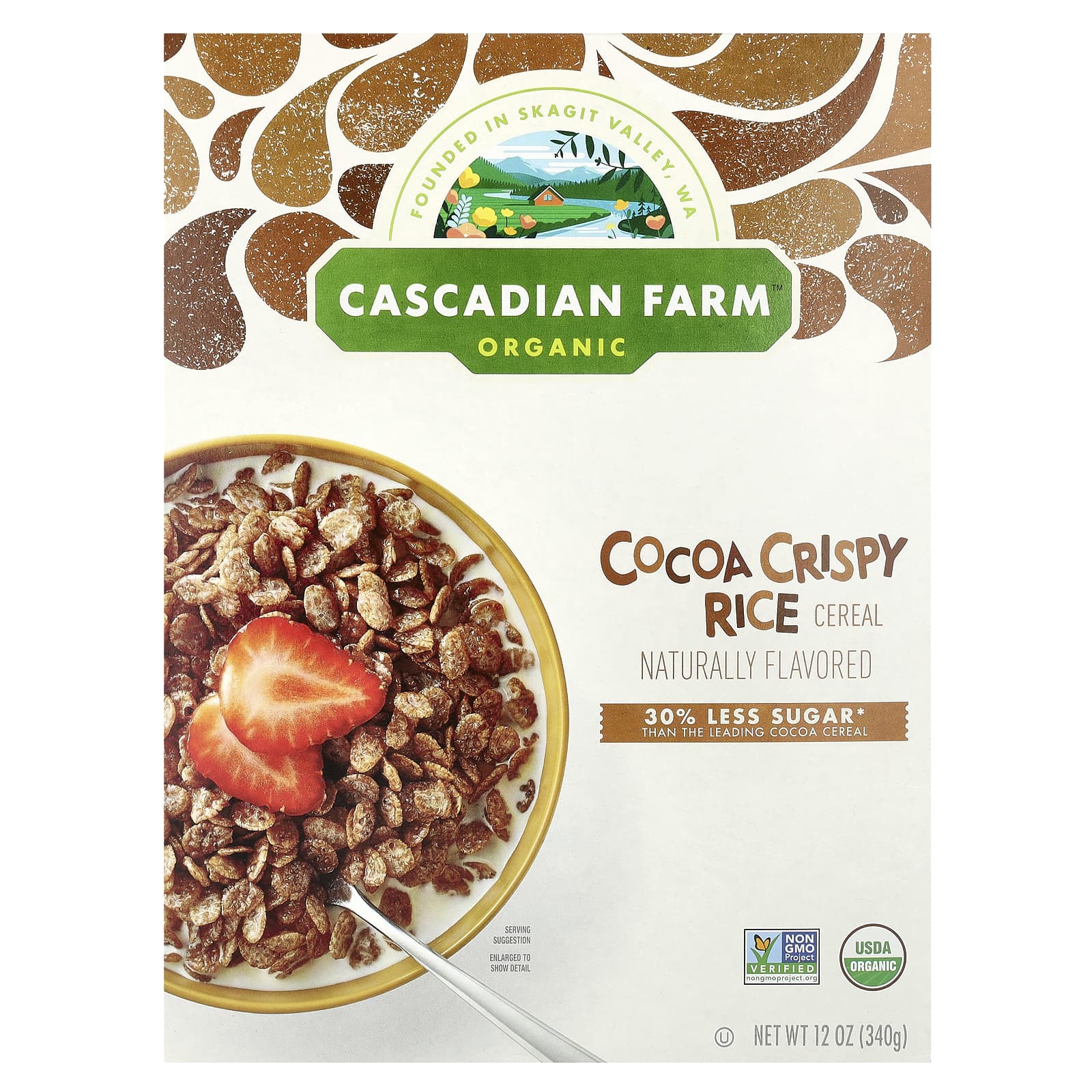 Cascadian Farm Органические рисовые хлопья с какао 340 г 12 унций 1890₽