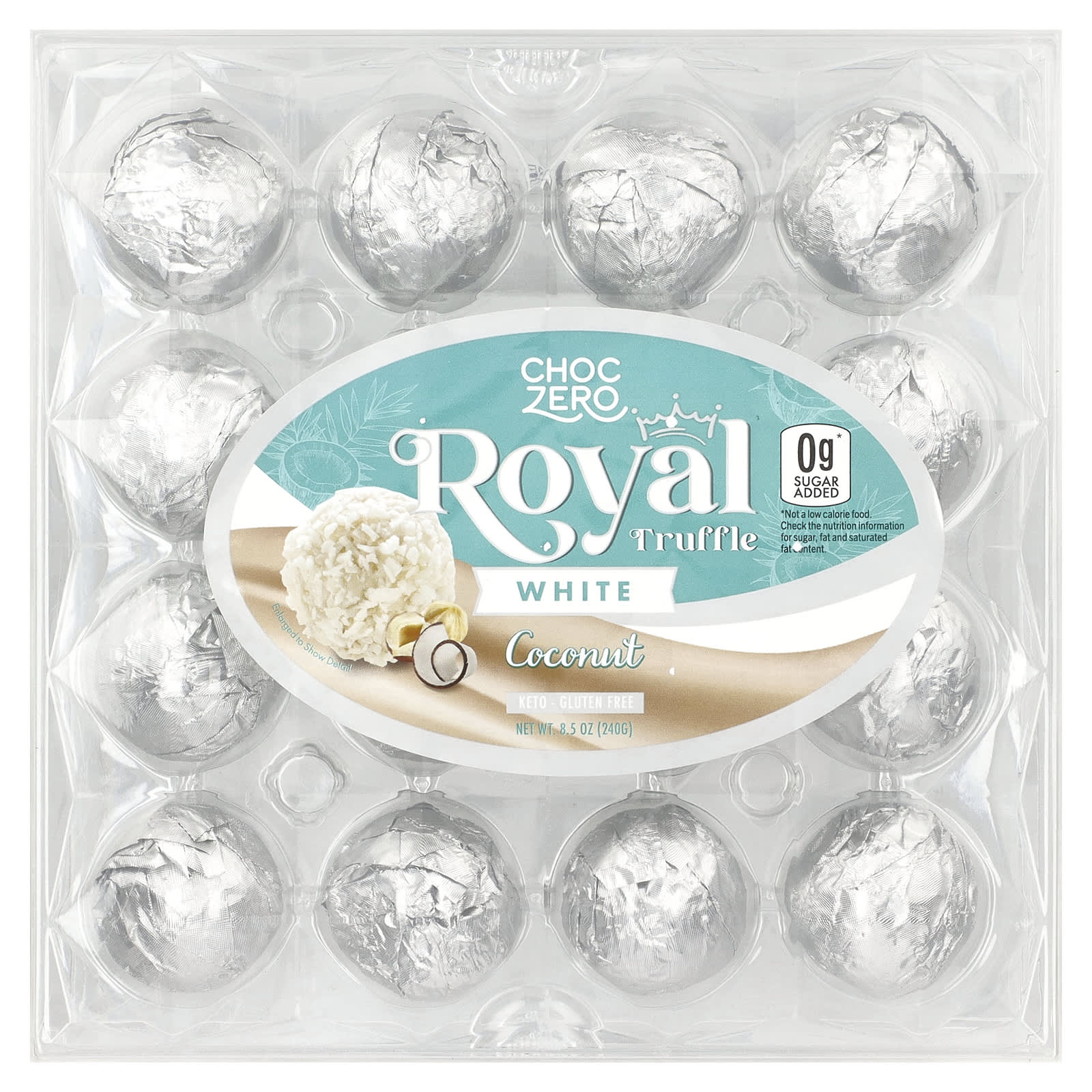 ChocZero Королевский трюфель белый с кокосом 240 г 85 унции 2190₽