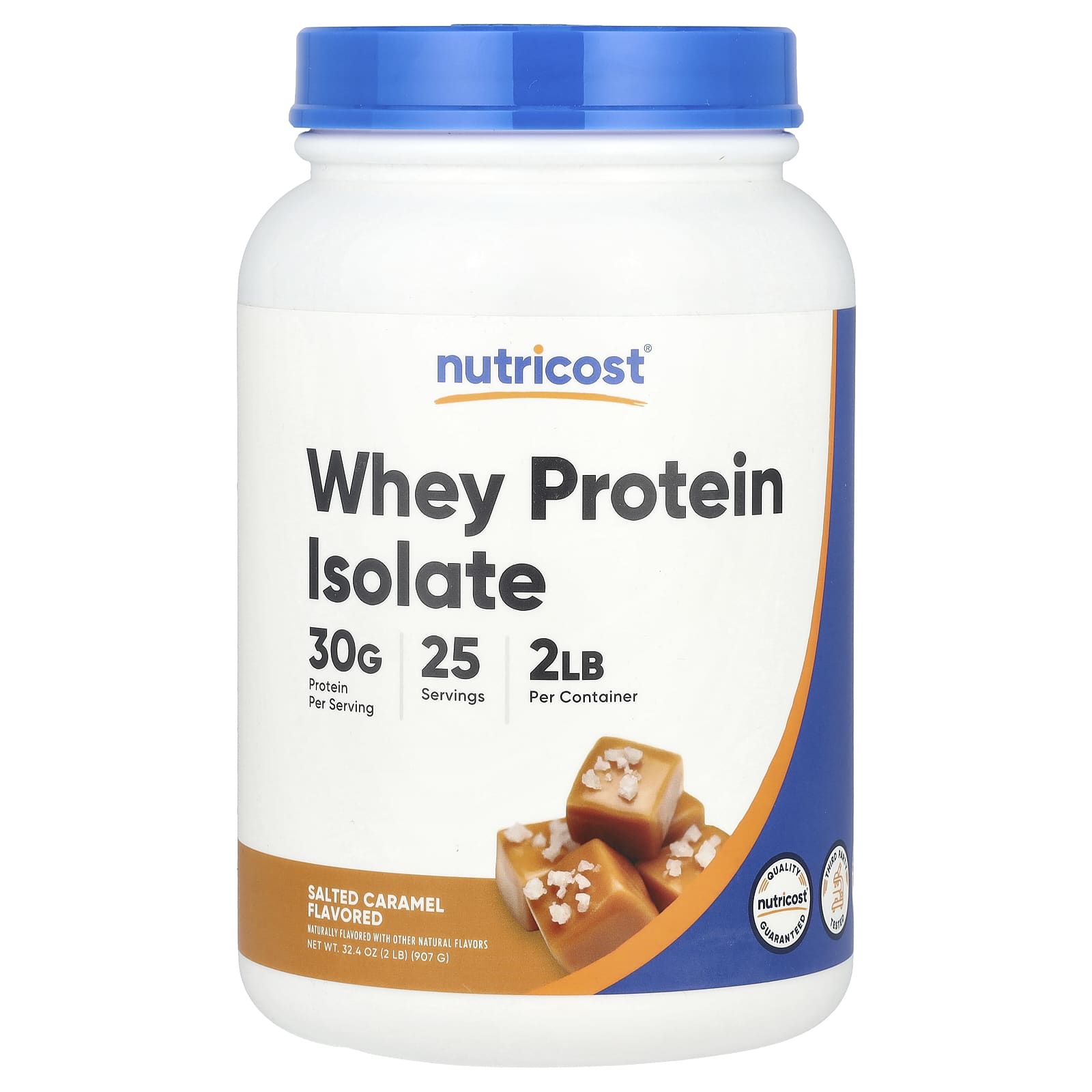 Nutricost изолят сывороточного протеина со вкусом соленой карамелью 907 г 2 фунта 7990₽
