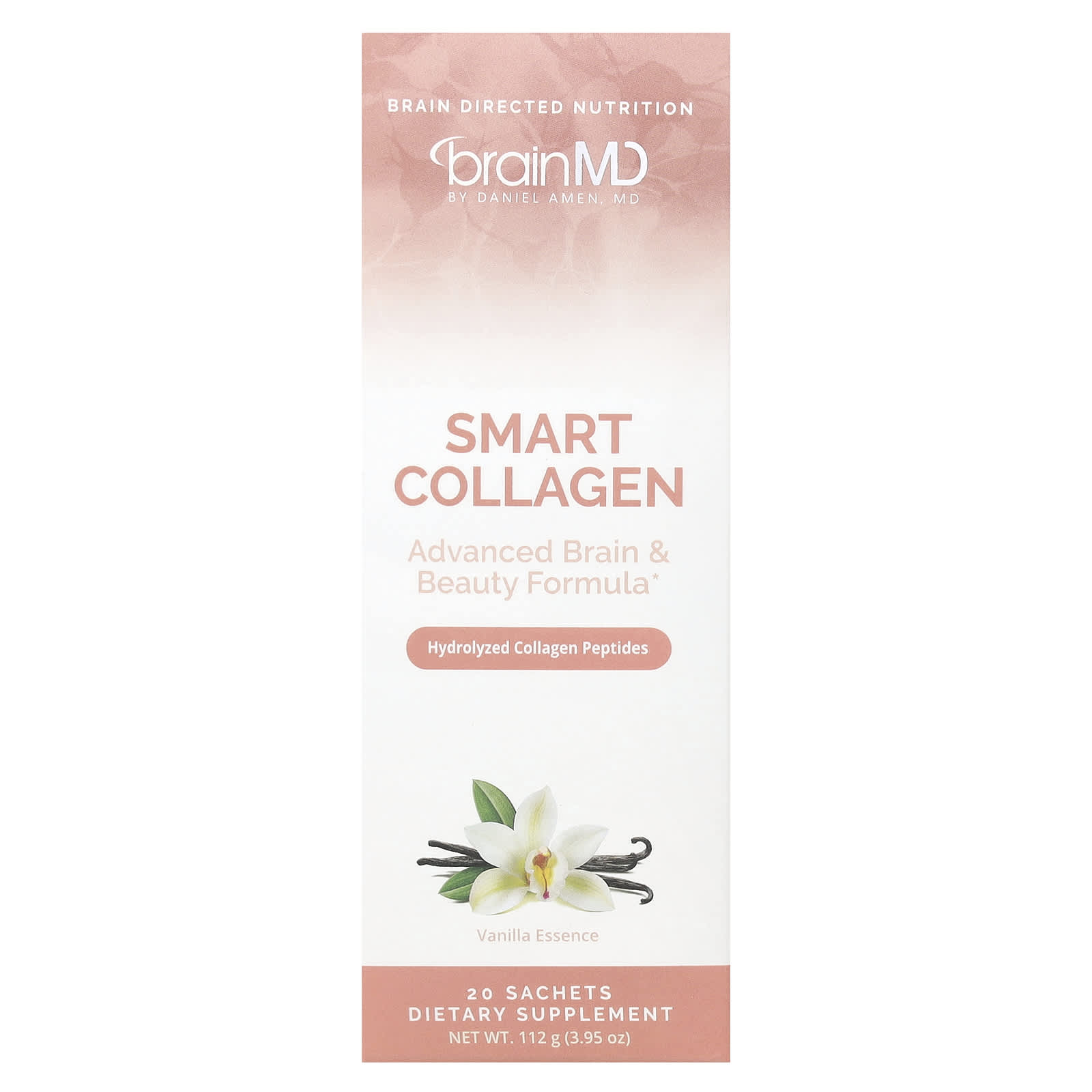 BrainMD Smart Collagen ванильная эссенция 20 пакетиков по 56 г 8590₽