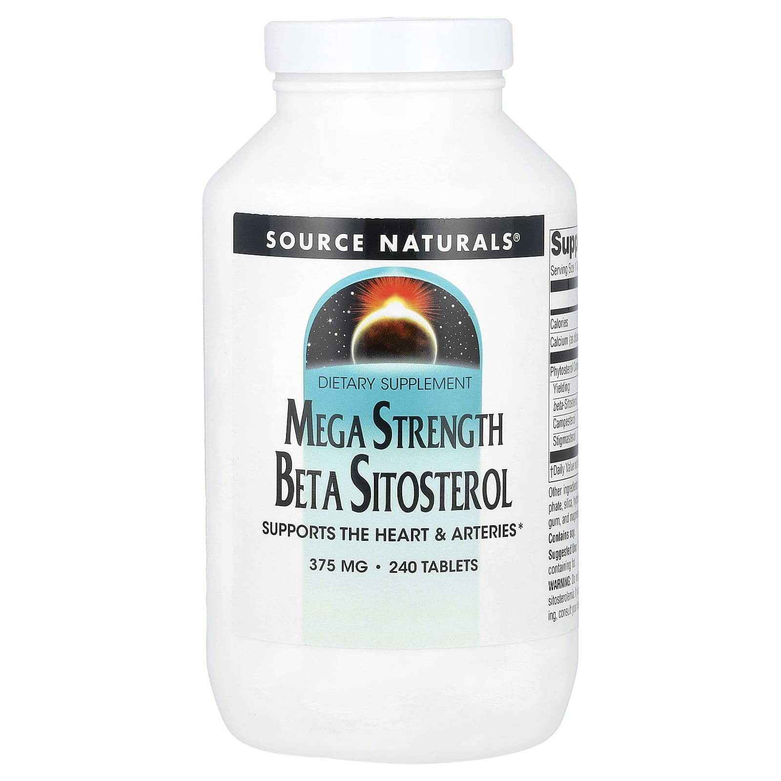 Source Naturals Бета-ситостерол Mega Strength 375 мг 240 таблеток 5190₽