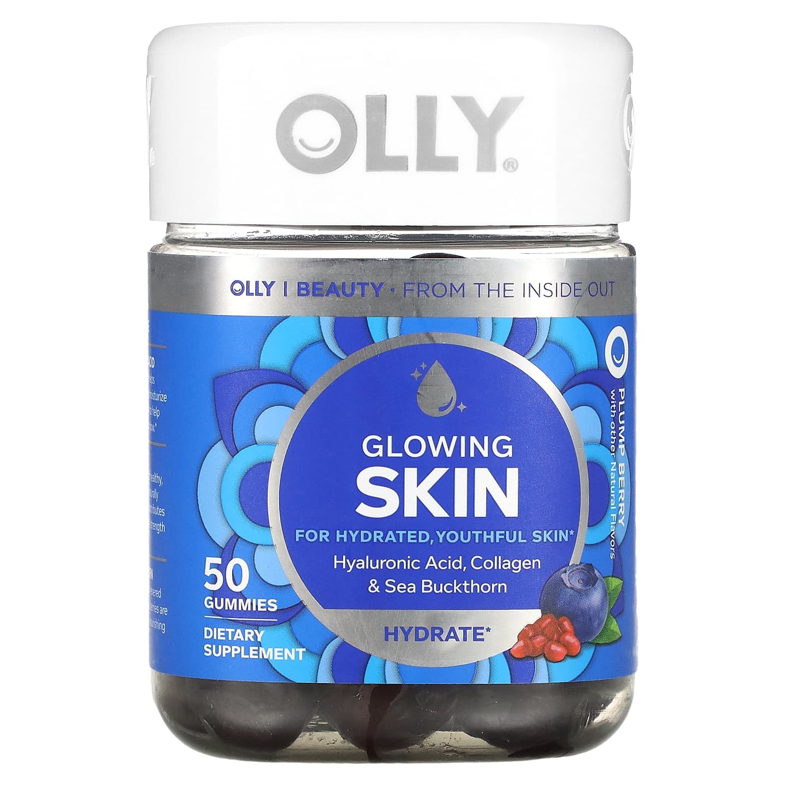 OLLY Glowing Skin пухлые ягоды 50 жевательных таблеток 2690₽