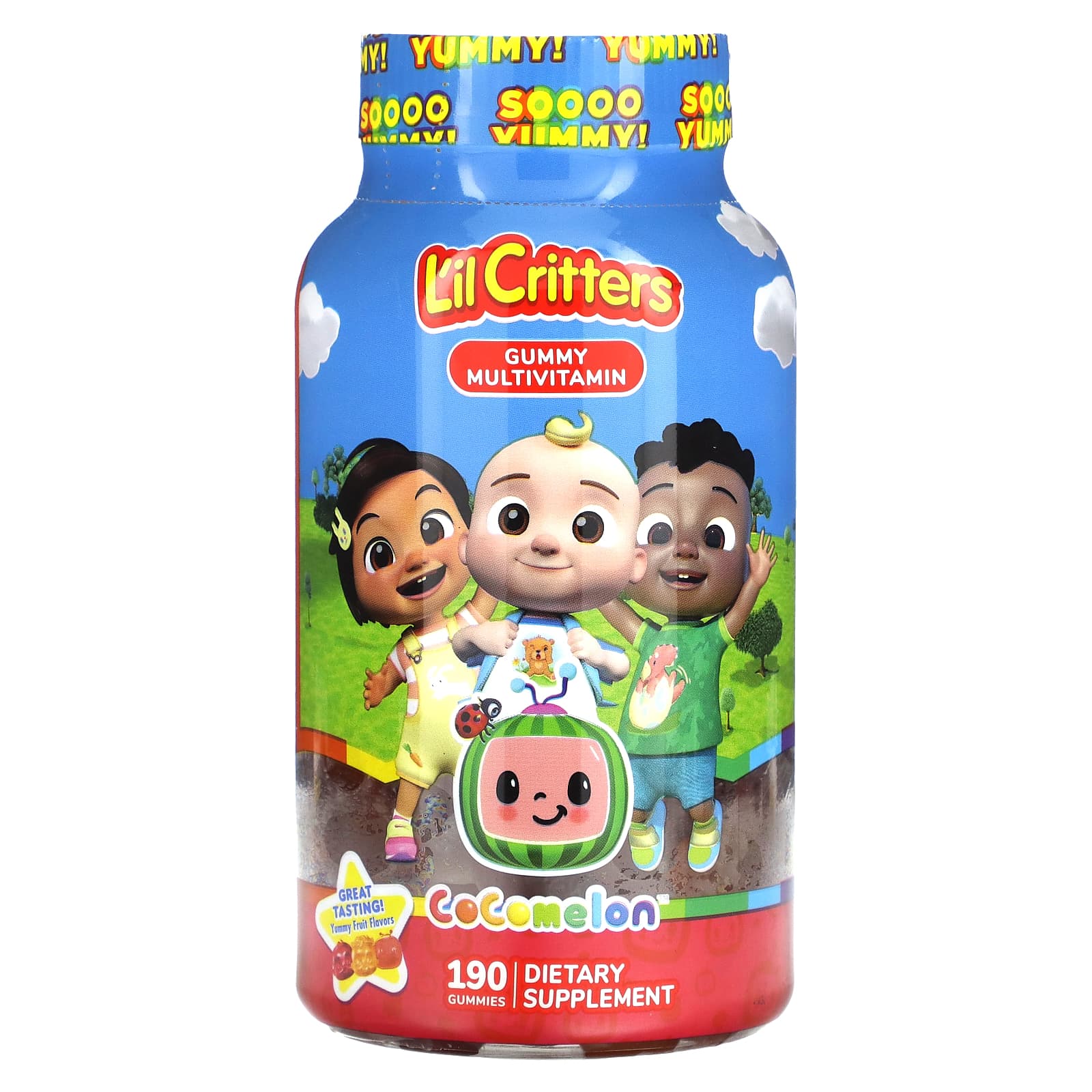Lil Critters Cocomelon жевательные мультивитамины вкусные фрукты 190 жевательных таблеток 3690₽